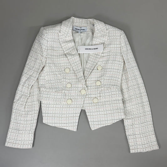 VERONICA BEARD Women's Diego Dickey Jacket Sz-8 Ivory/Multi 2406TW651509