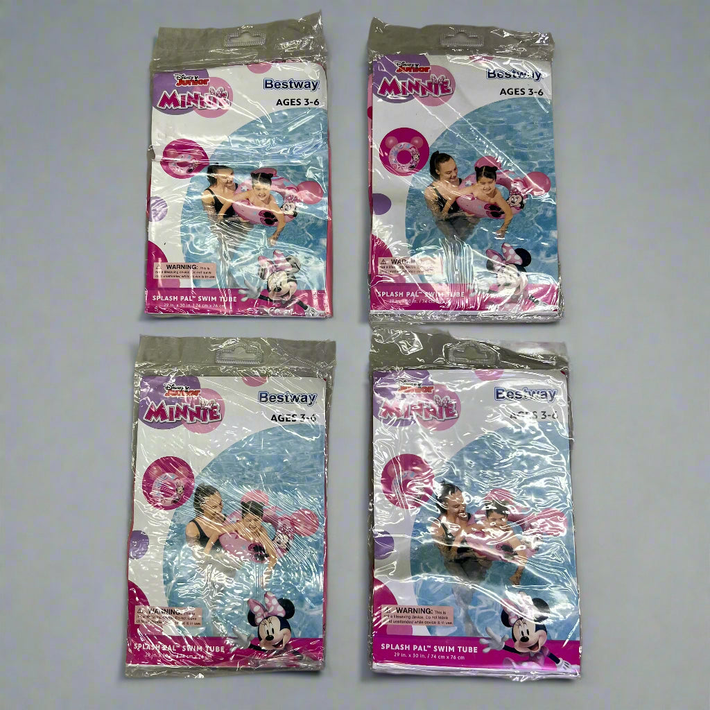 DISNEY JUNIOR MINNIE (4 PACK) Splash Pal Swim Tube Ages 3-6 9102NE Sz 29" x 30"