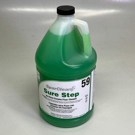 SPARTAN Sparclean Sure Step No Rinse Enzyme Floor Cleaner 1 Gal Green 59