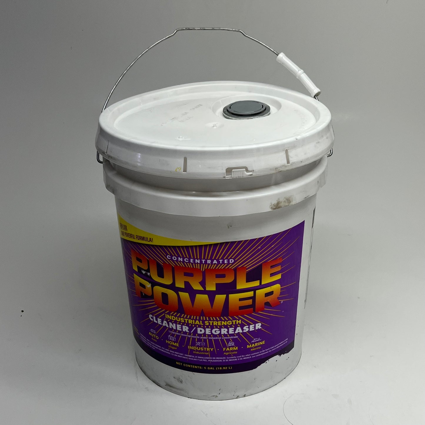 ZA@ PURPLE POWER  Power Concentrated Industrial Strength Cleaner/degreaser 5 Gal 4325P (As-is/Used)