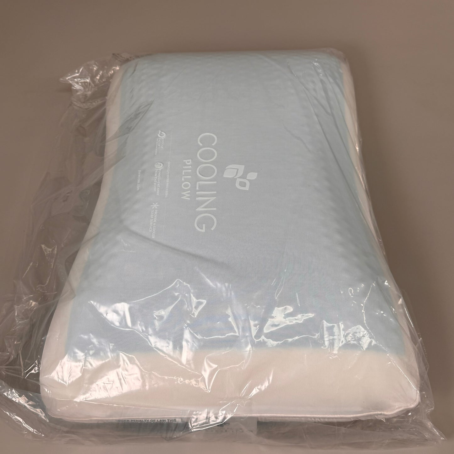 PURE CARE Cooling Gel-egant Sculpted Memory Foam Pillow Standard Size White