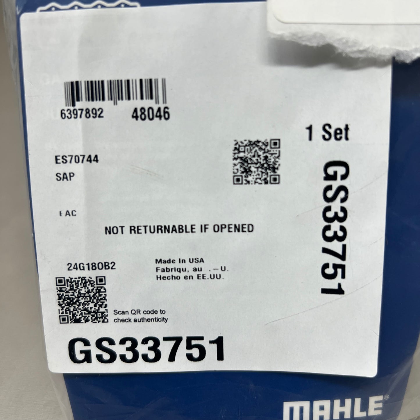 MAHLE Engine Cylinder Head Dowel For Ford,Laforza & Mercury GS33751