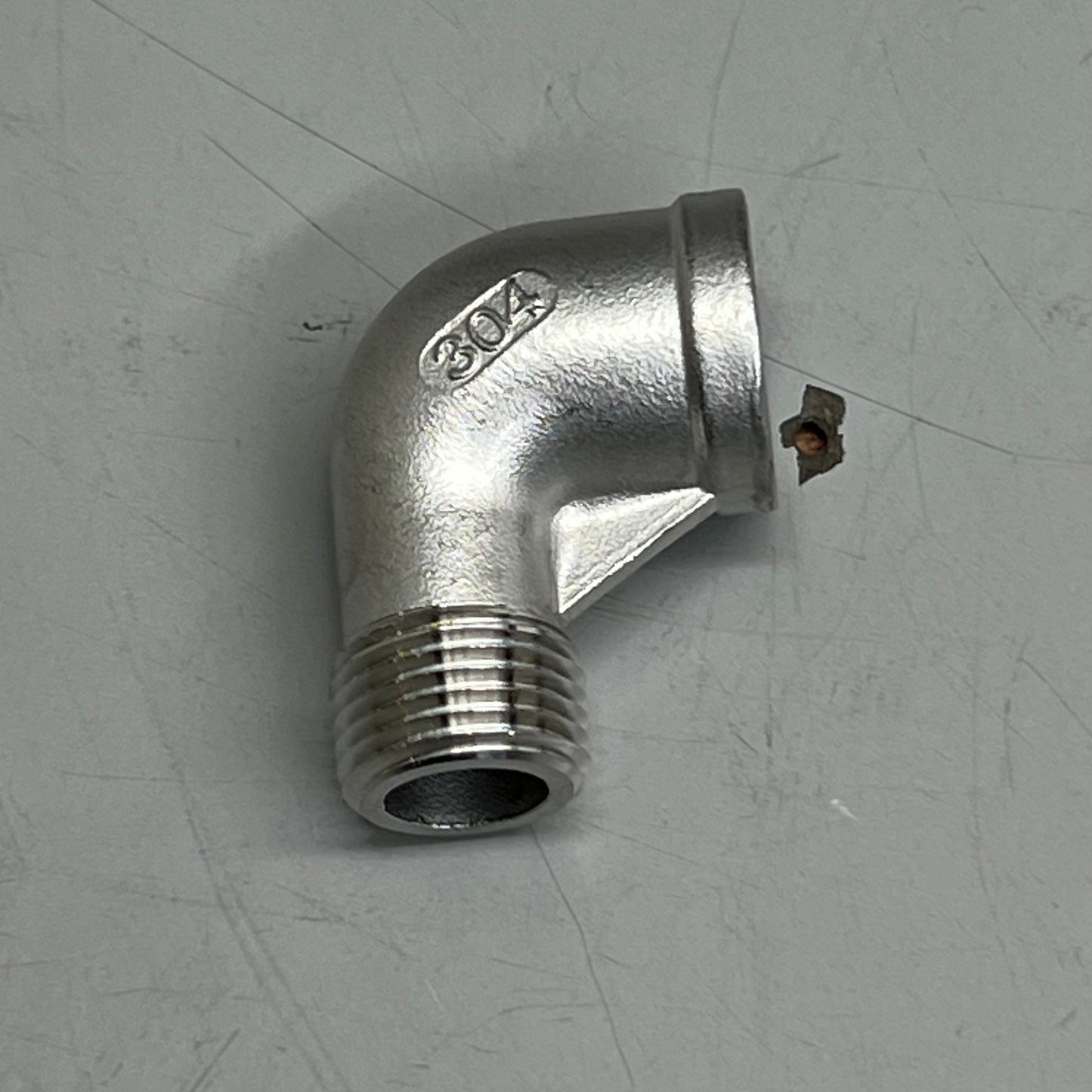 DERNORD (10 Pack) Stainless Steel Street Elbow 1", 3/4" Silver 17424