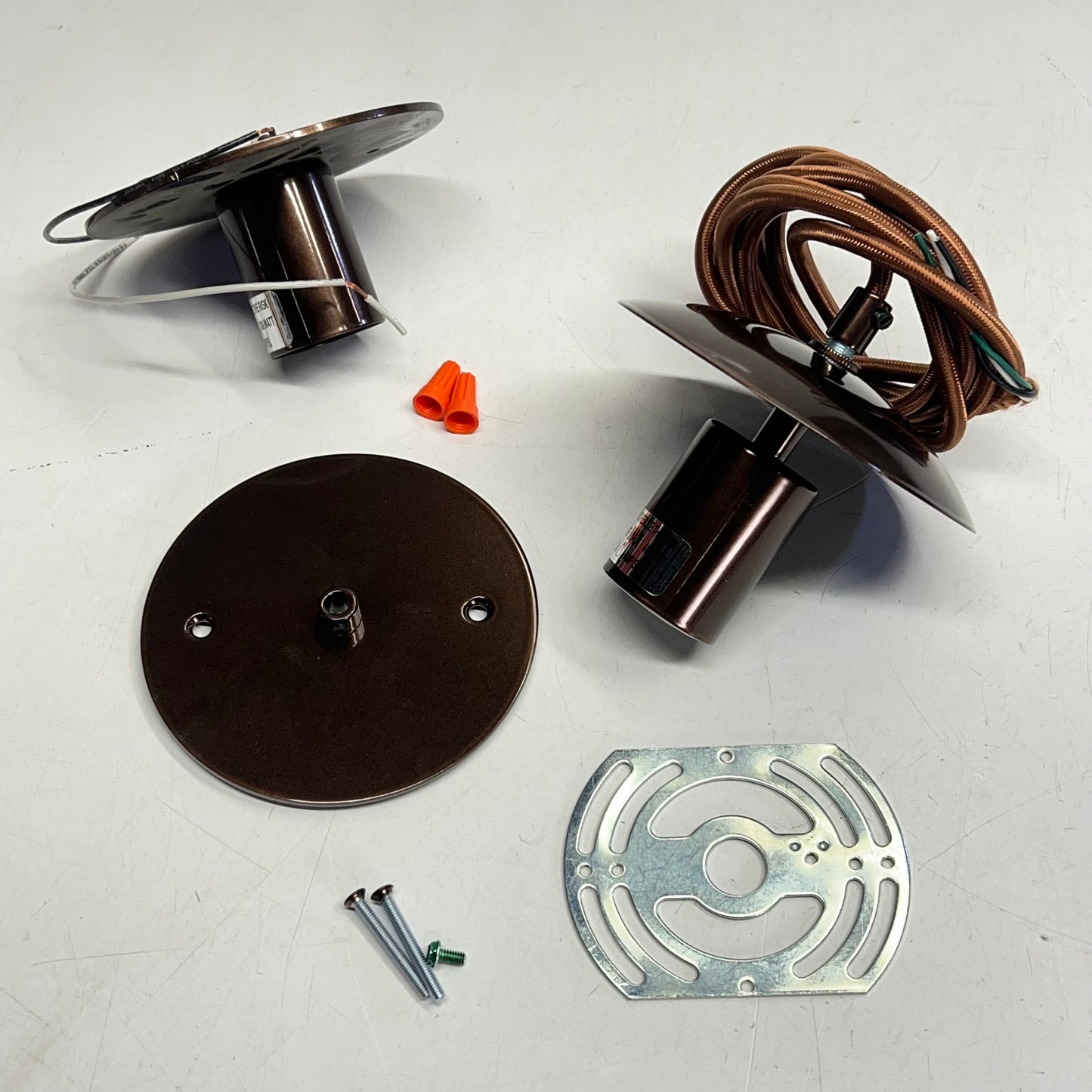 ZA@ LA AUTHENTIK  (LOT OF 3) Assorted Light Mounting Parts  Metallic Brown