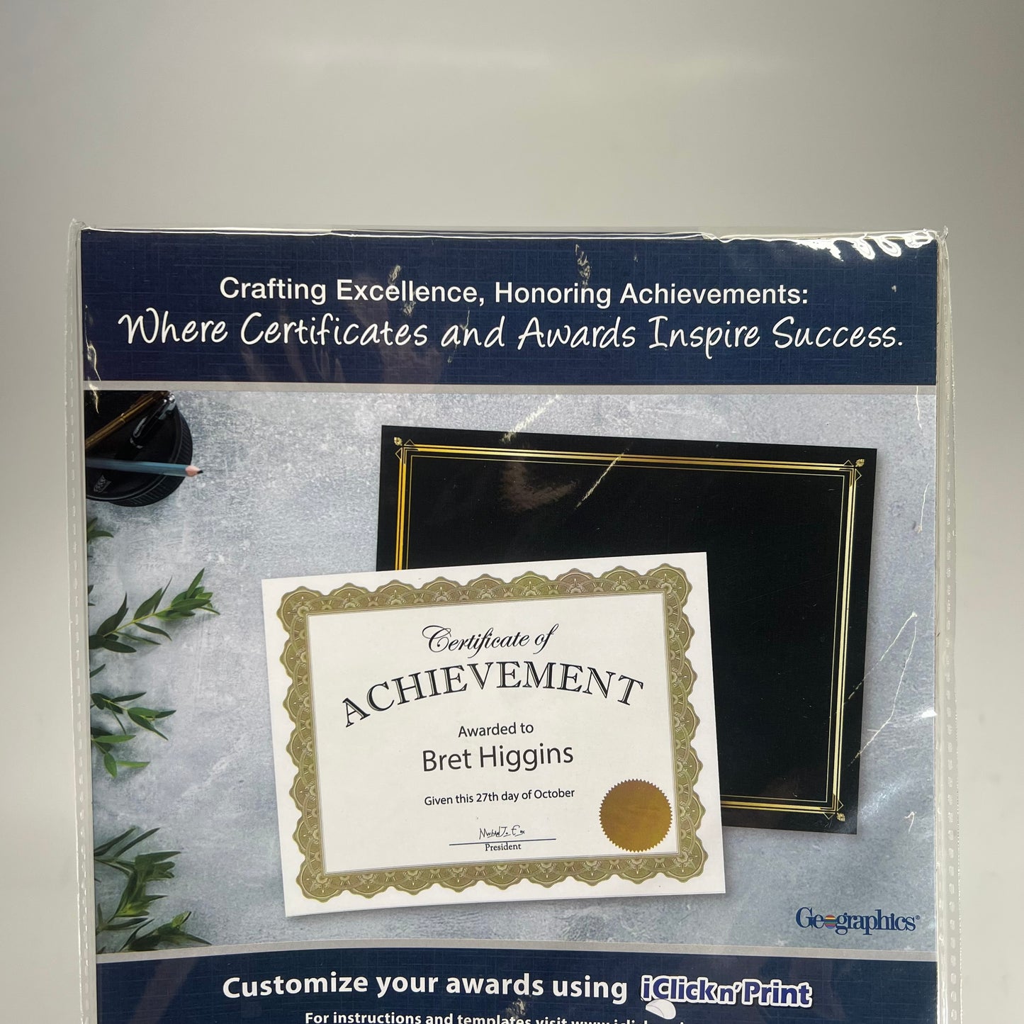 GEOGRAPHICS (4 PACK, 25 SHEETS EACH) Parchment Certificates 8.5"x11" Gold 39451