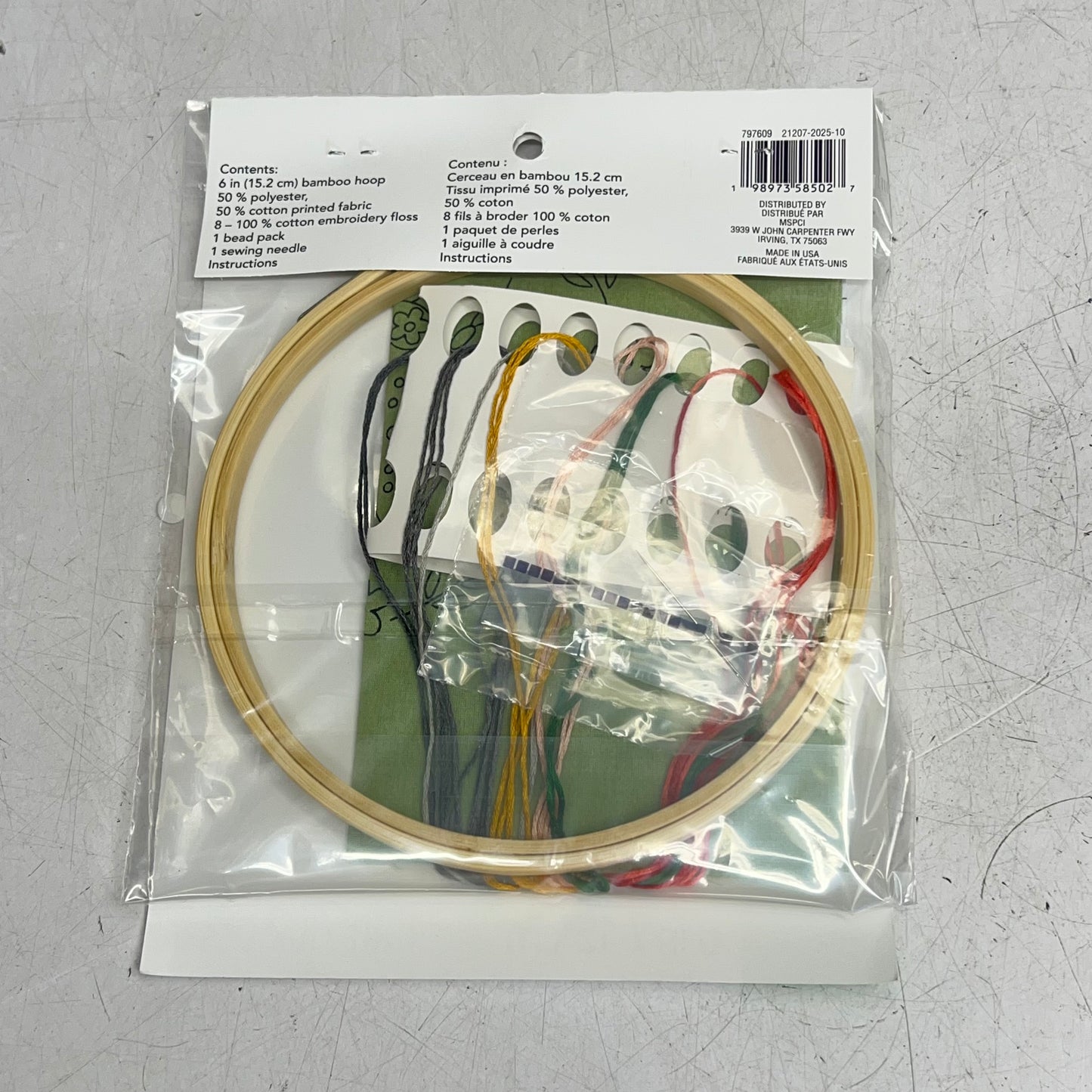 LOOPS & THREADS Punch Needle Kit, Cross Stitch Kit & Embroidery Kit  6" 797609
