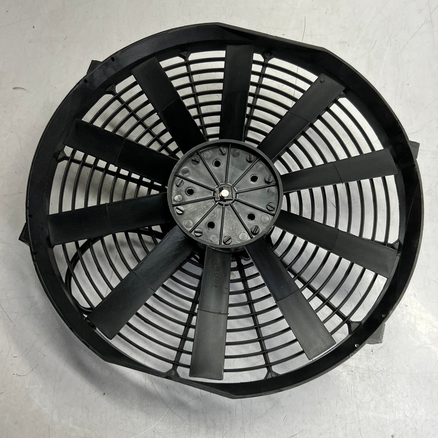 Radiator Cooling Fan Slim Electric Push Pull 12V Sz 14", Black 830077