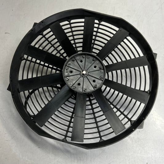 Radiator Cooling Fan Slim Electric Push Pull 12V Sz 14", Black 830077