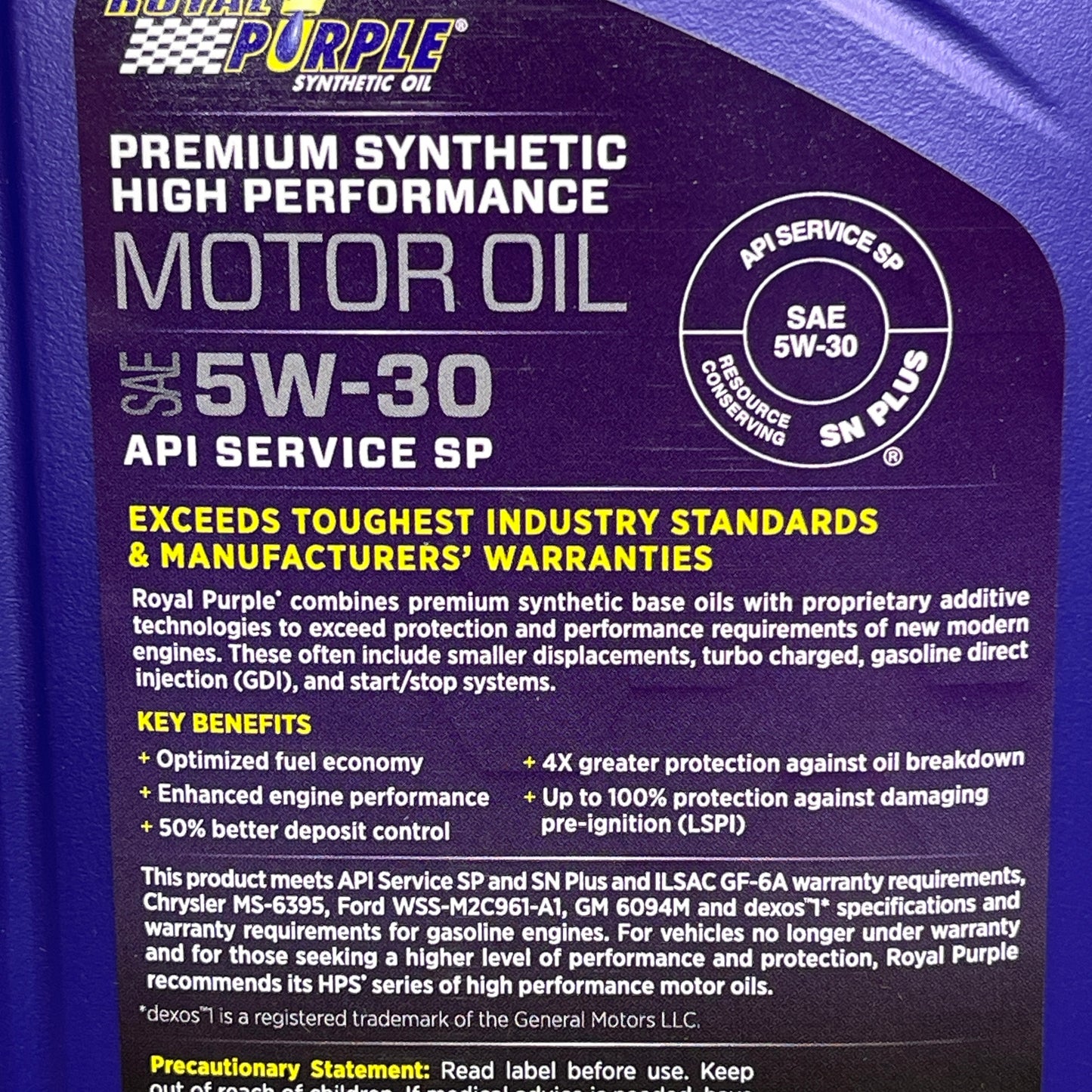 ROYAL PURPLE 6PK! Synthetic Oil SAE 5W-30 1QT. 01530