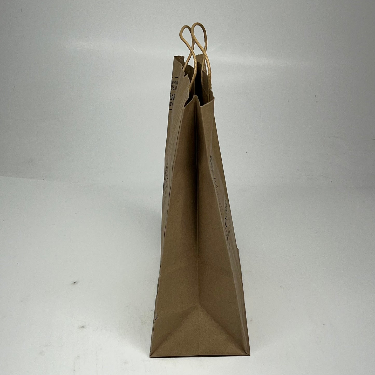 ZA@ FLOWER CHILD  (250 PACK) Healthy Food for Happy World Paper Grocery Bags  13"x10" Brown