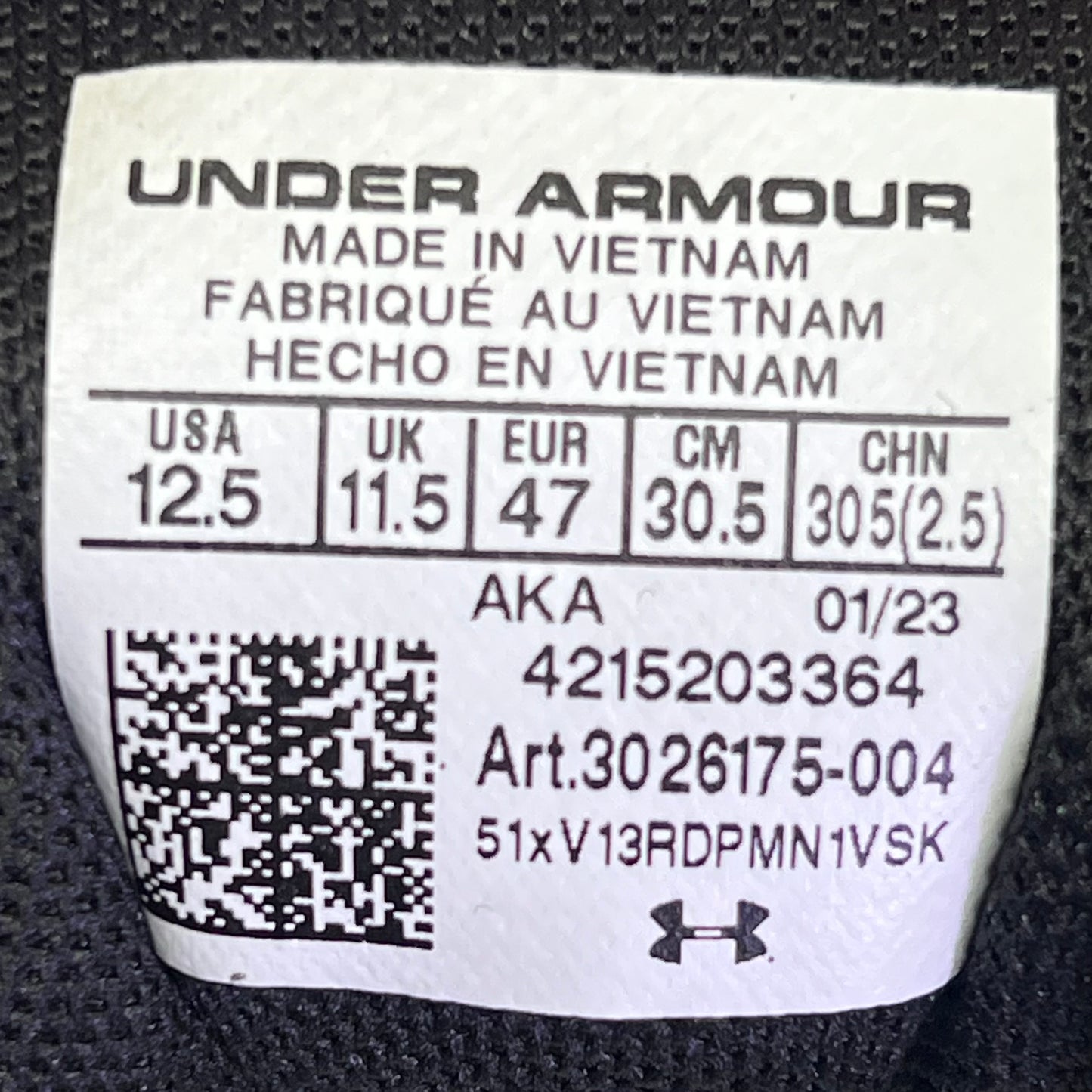 UNDER ARMOUR UA Charged Assert 10 Lightweight Sneaker Men's Sz 12.5 Black