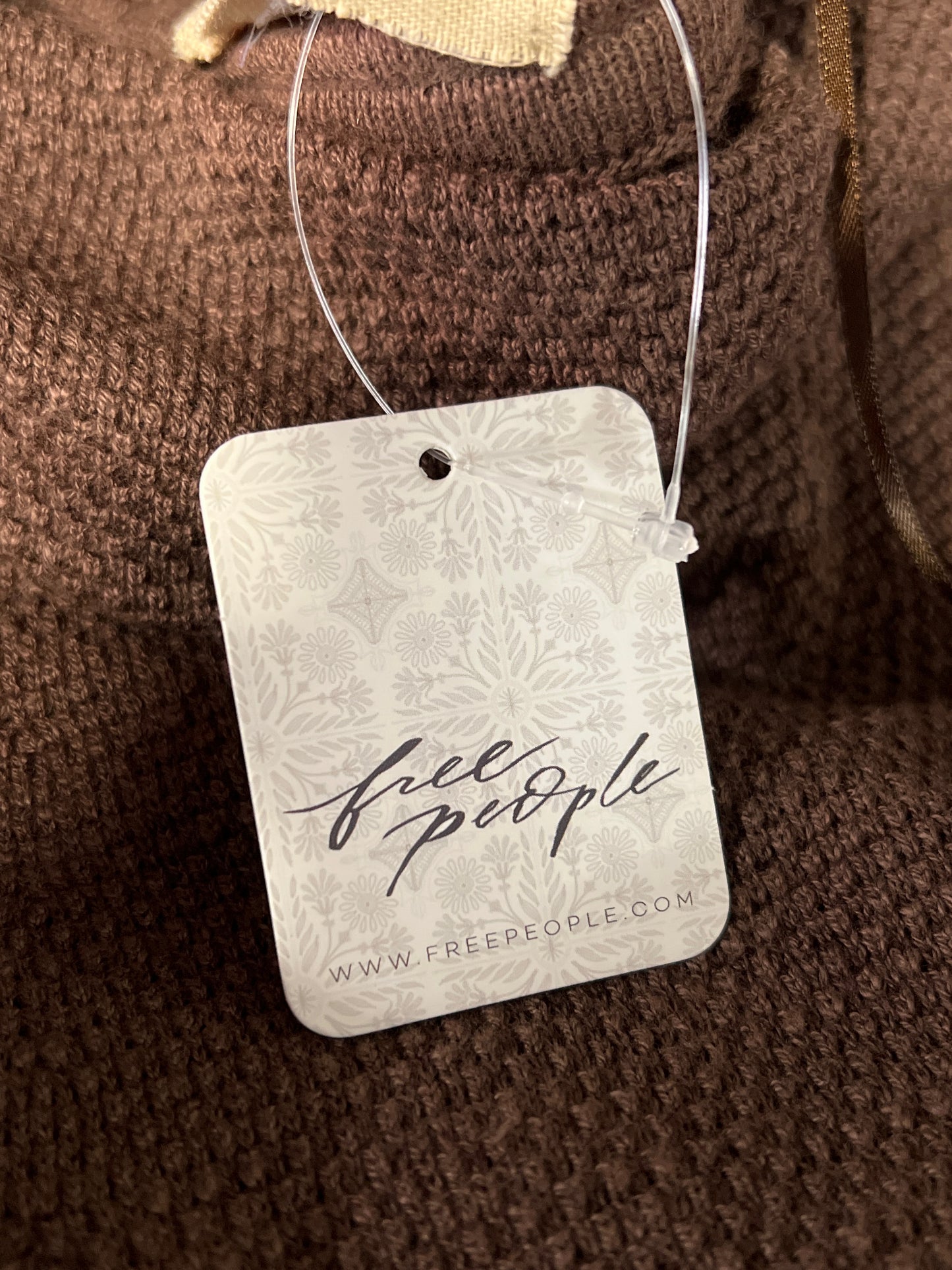 FREE PEOPLE Free Est Krista Cotton-linen Sweater Set  Women's Sz S Carafe