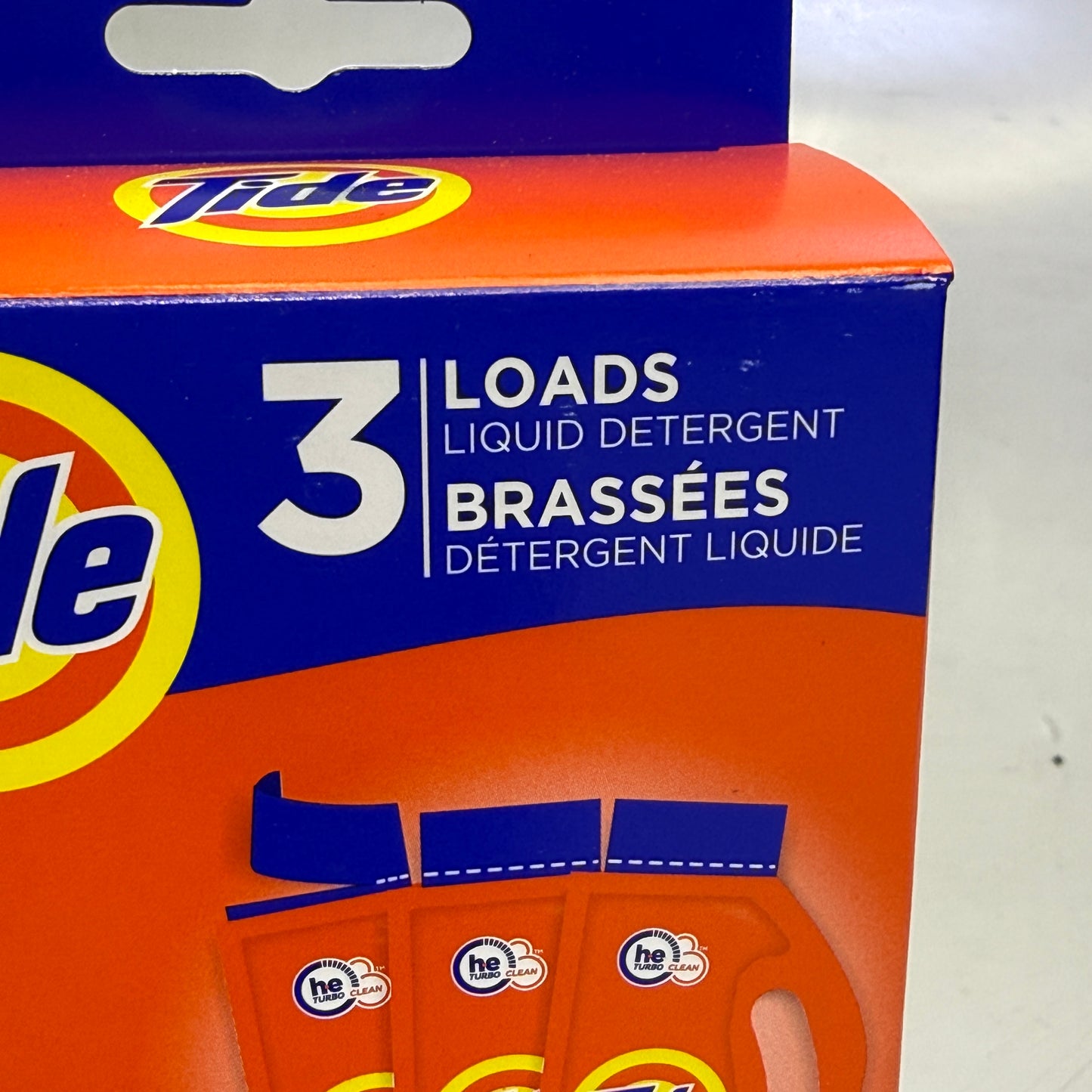 TIDE (2 PACK, 6 Total Pouches) Liquid Laundry Detergent Travel Size HE 1.31oz/ea
