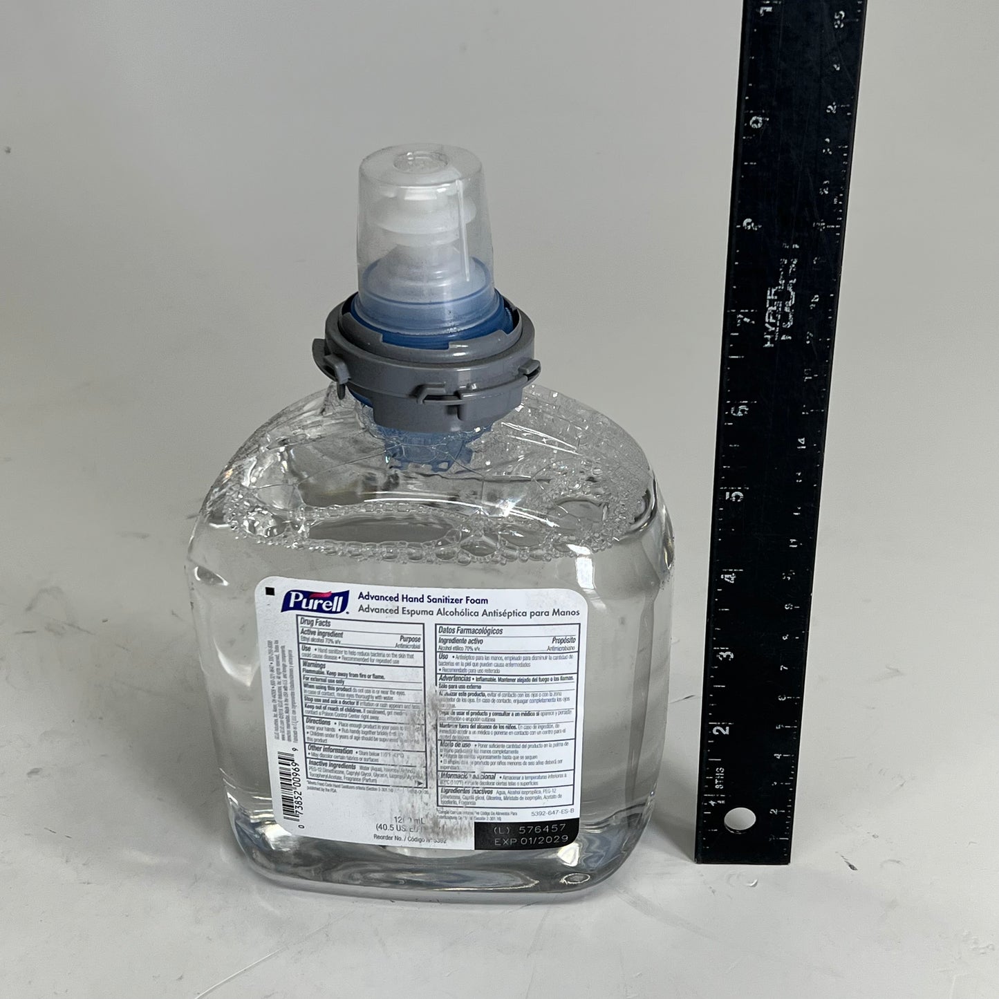 ZA@ PURELL (2 PACK) Advanced Hand Sanitizer Foam BB 01/29 1200ml Clear 5392-02 (As-Is)
