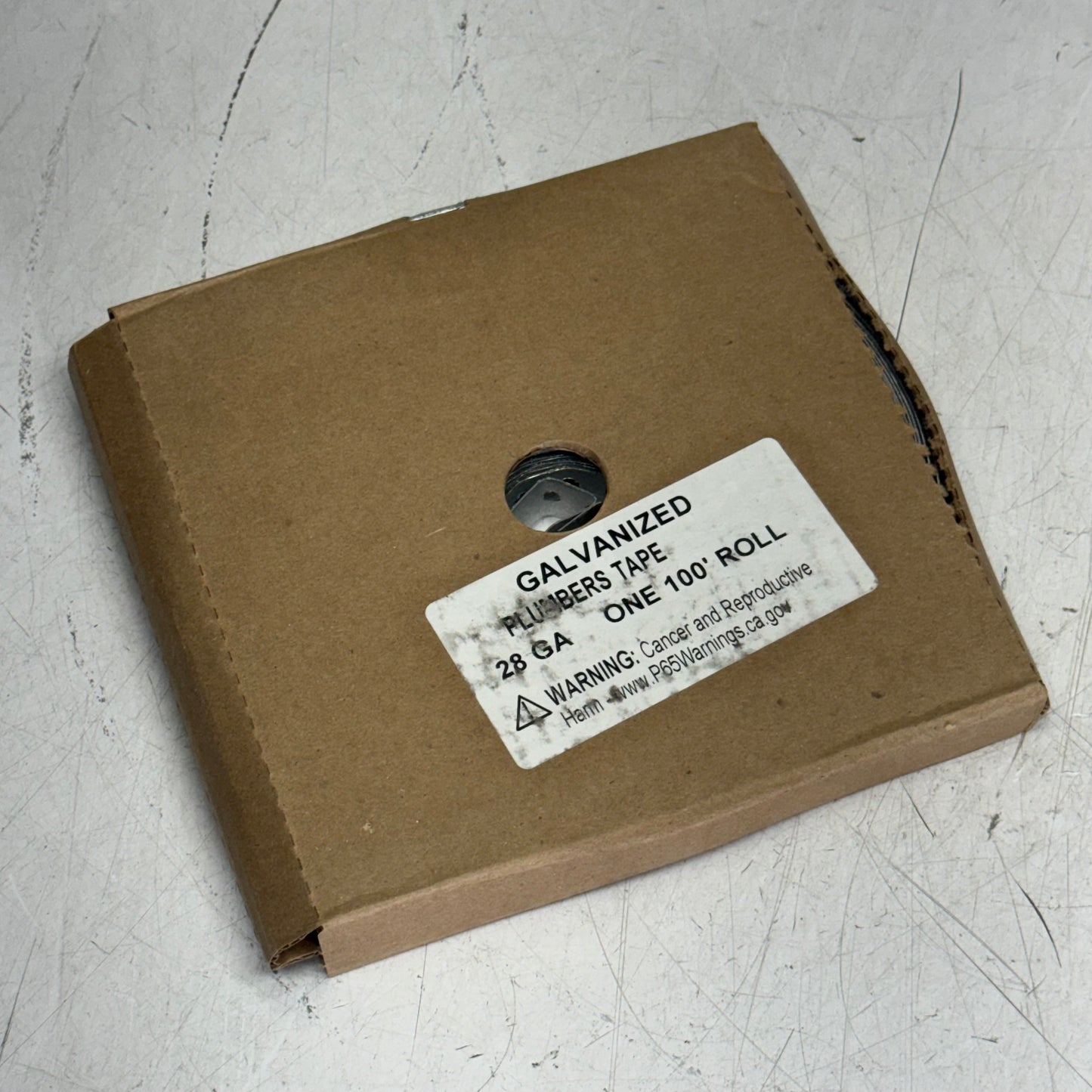 Galvanized Plumbers Tape 28 Ga Sz 100' Roll