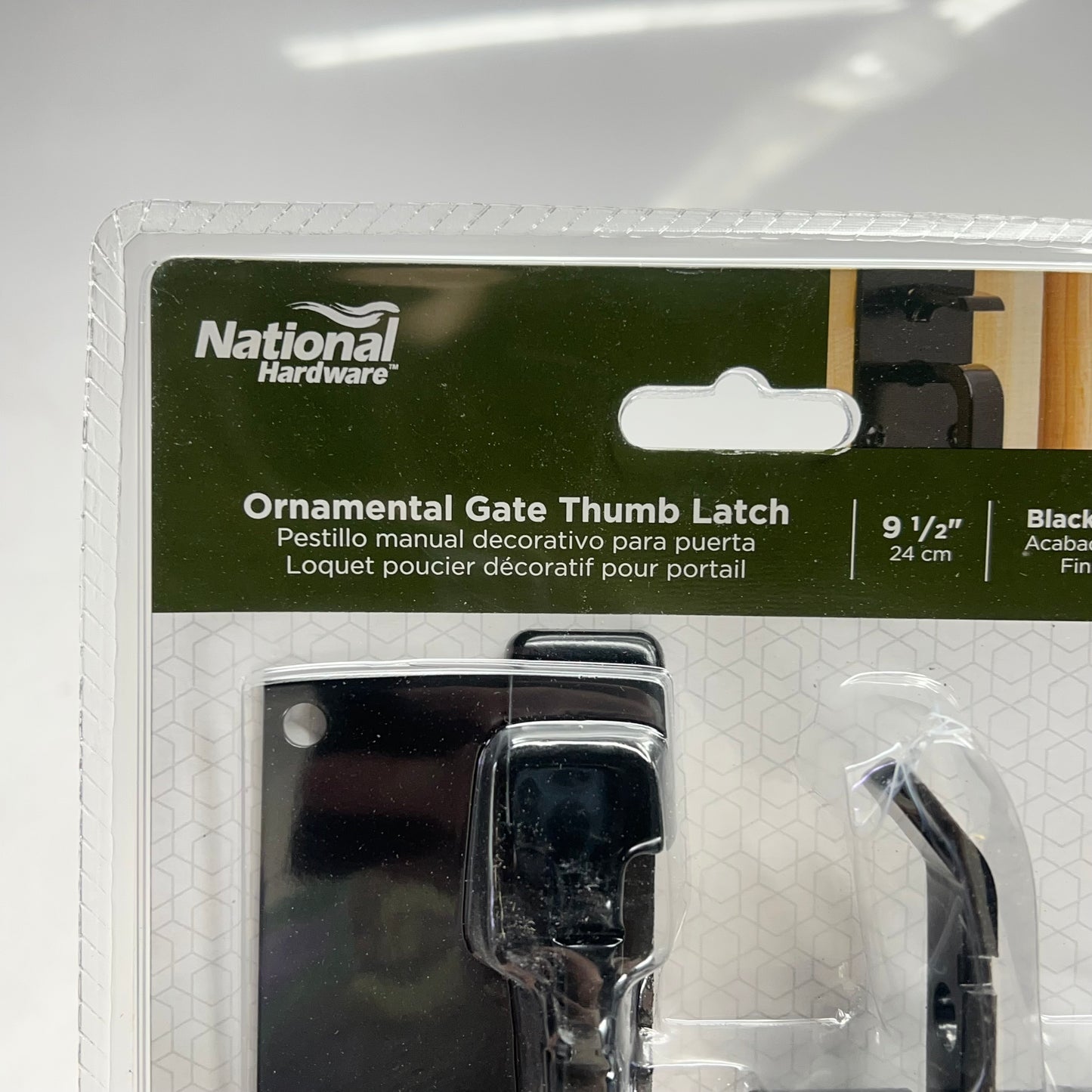 NATIONAL HARDWARE V1394 Series Ornamental Gate Thumb Latch Black N109-050