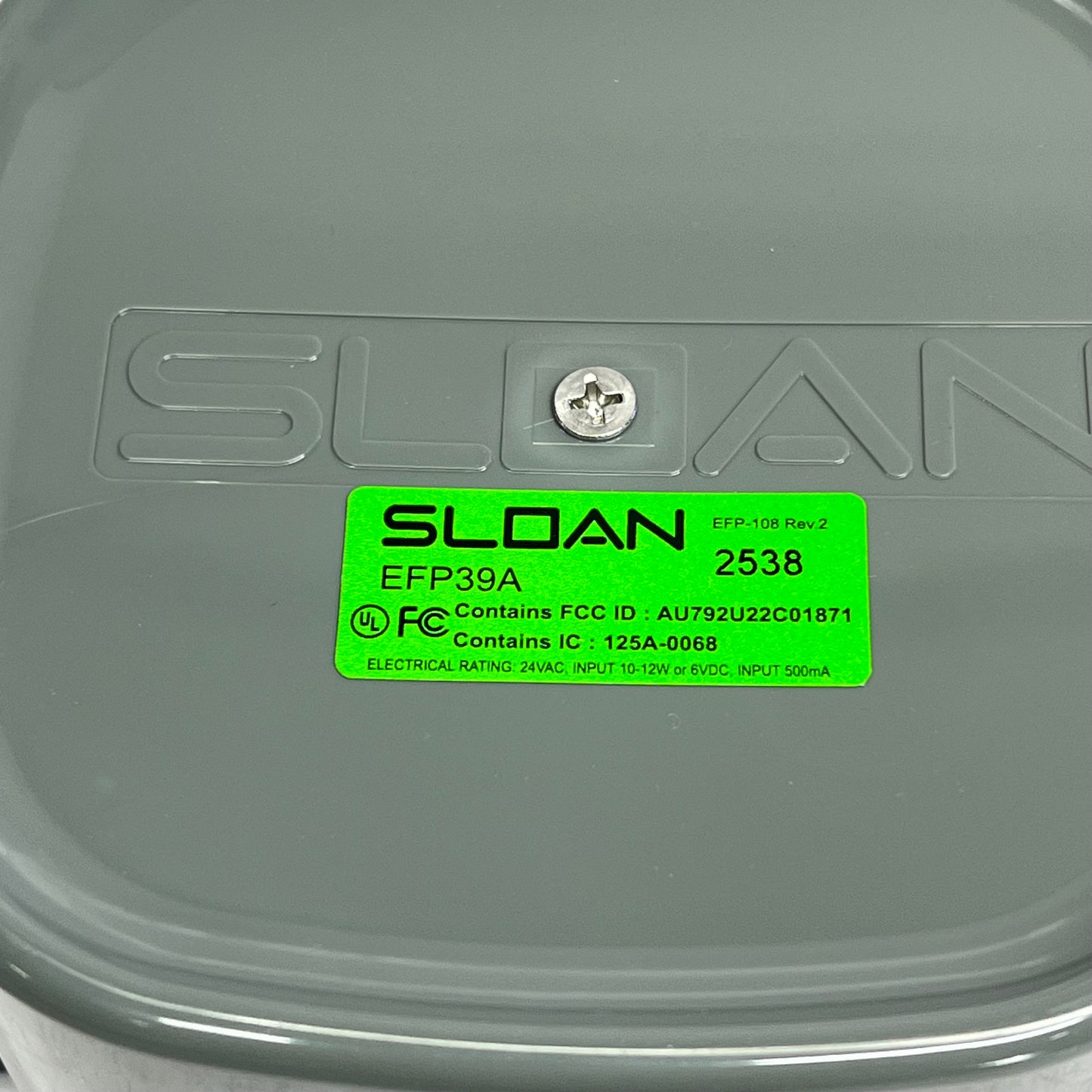 SLOAN Hardwired Powered Deck Mounted Mid Body Faucet  0.5 GPM Chrome ETF420-PLG