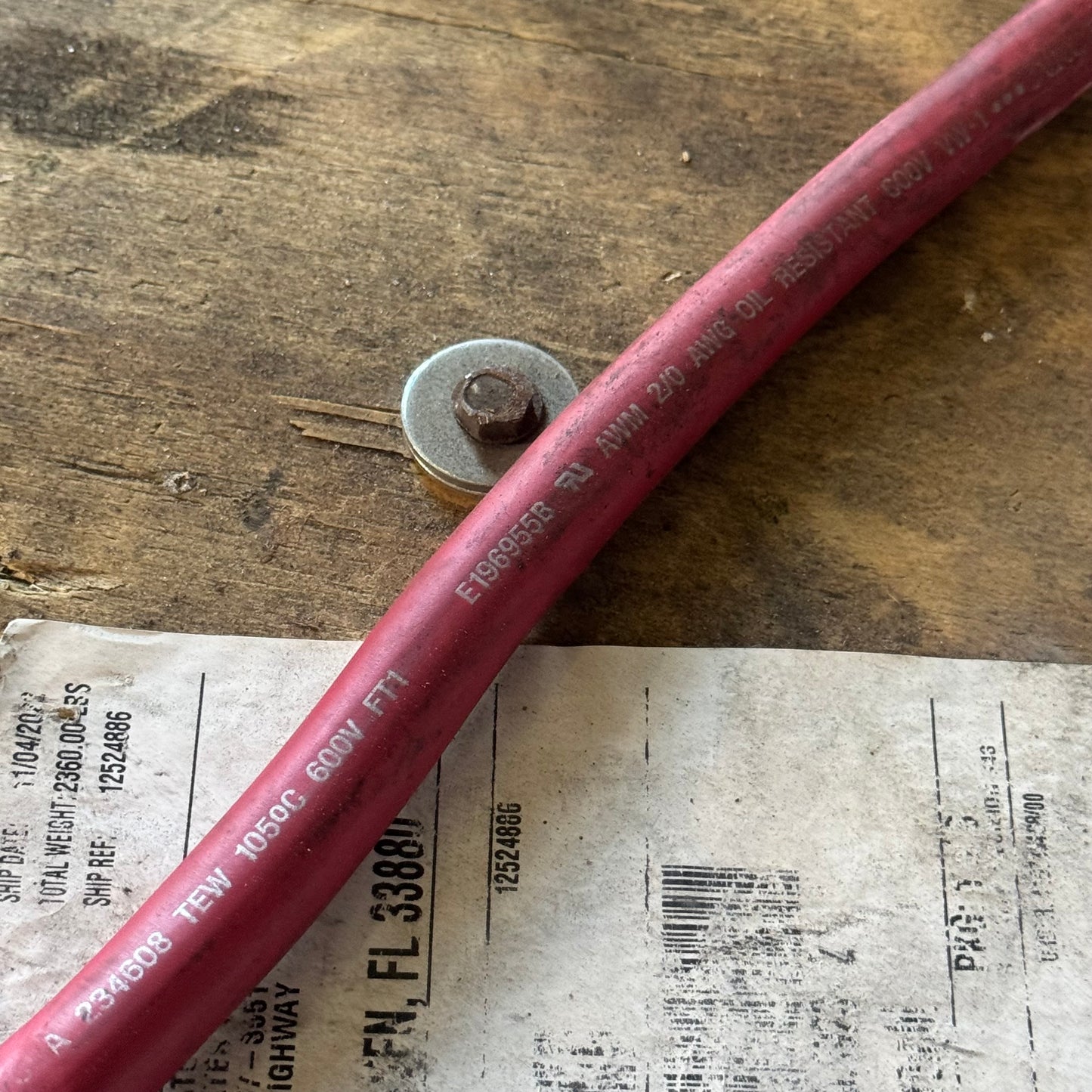 POLAR WIRE PRODUCTS Arctic Ultraflex Battery Cable Sz 1000' L , Red AUF-2/0RED