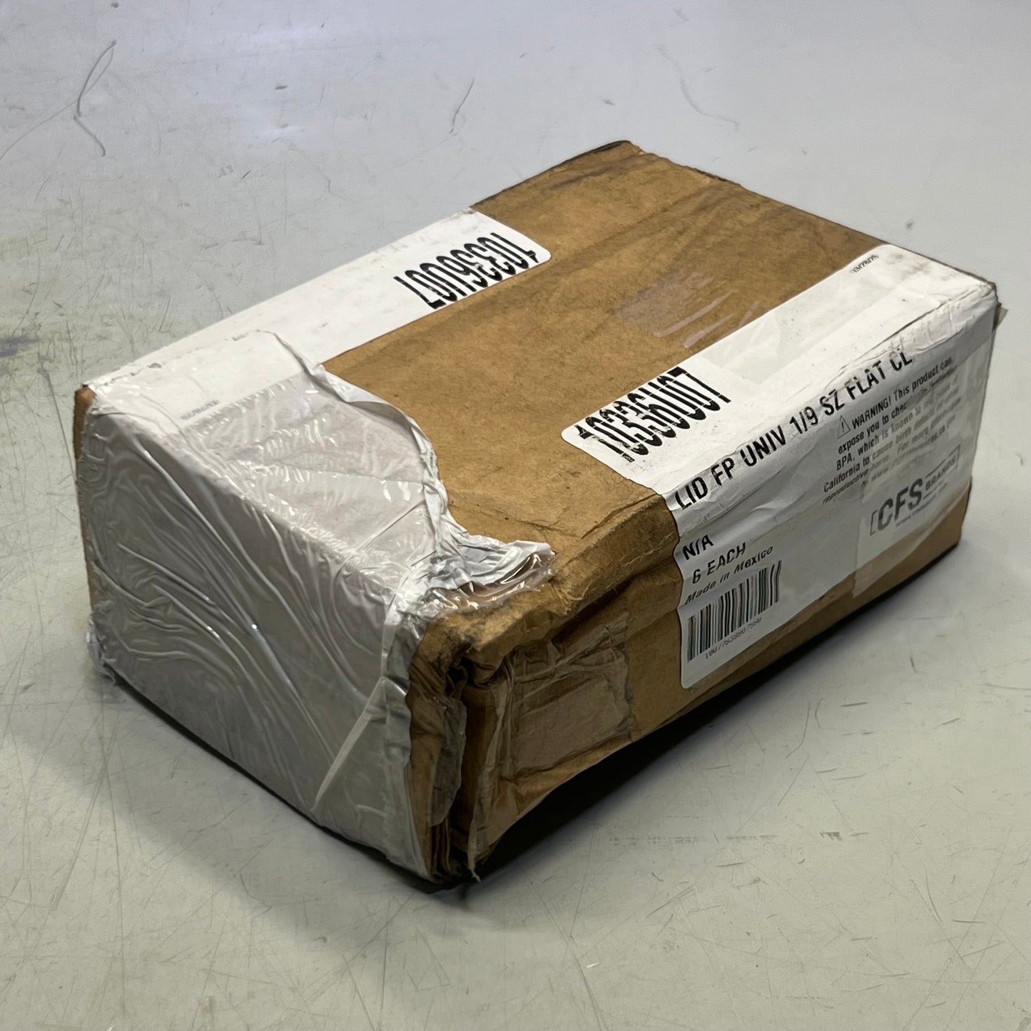 ZA@ CFS (6 PACK) Polycarbonate Flat Universal Lid 1/9 Sz 6.8"L x 4.2"W