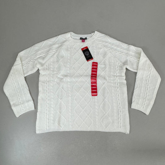 VINCE CAMUTO Cable Knit Sweater Women's Sz-XS Antique White SC2895