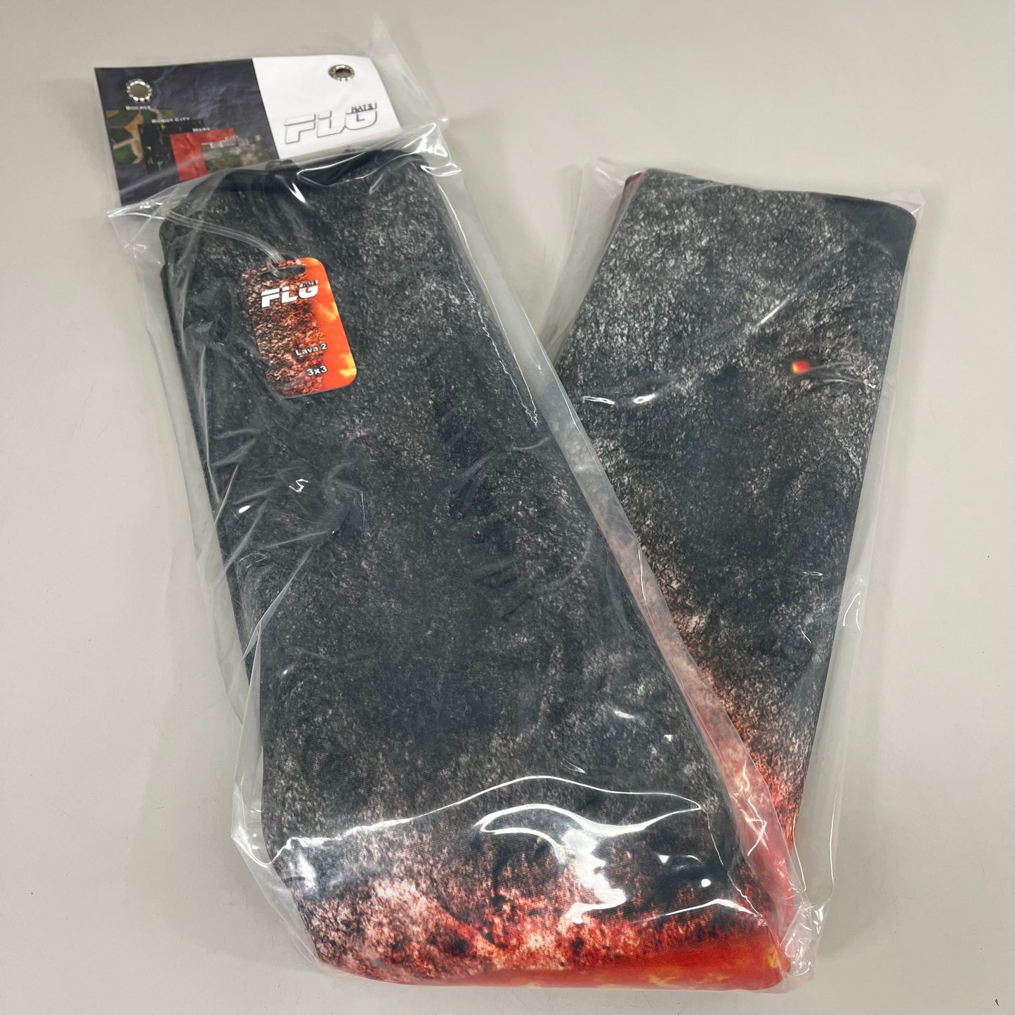 FLG MATS High Quality Gaming Mats Lava 2 Battlefield Fabric W/ Rubber Back 3'x3'