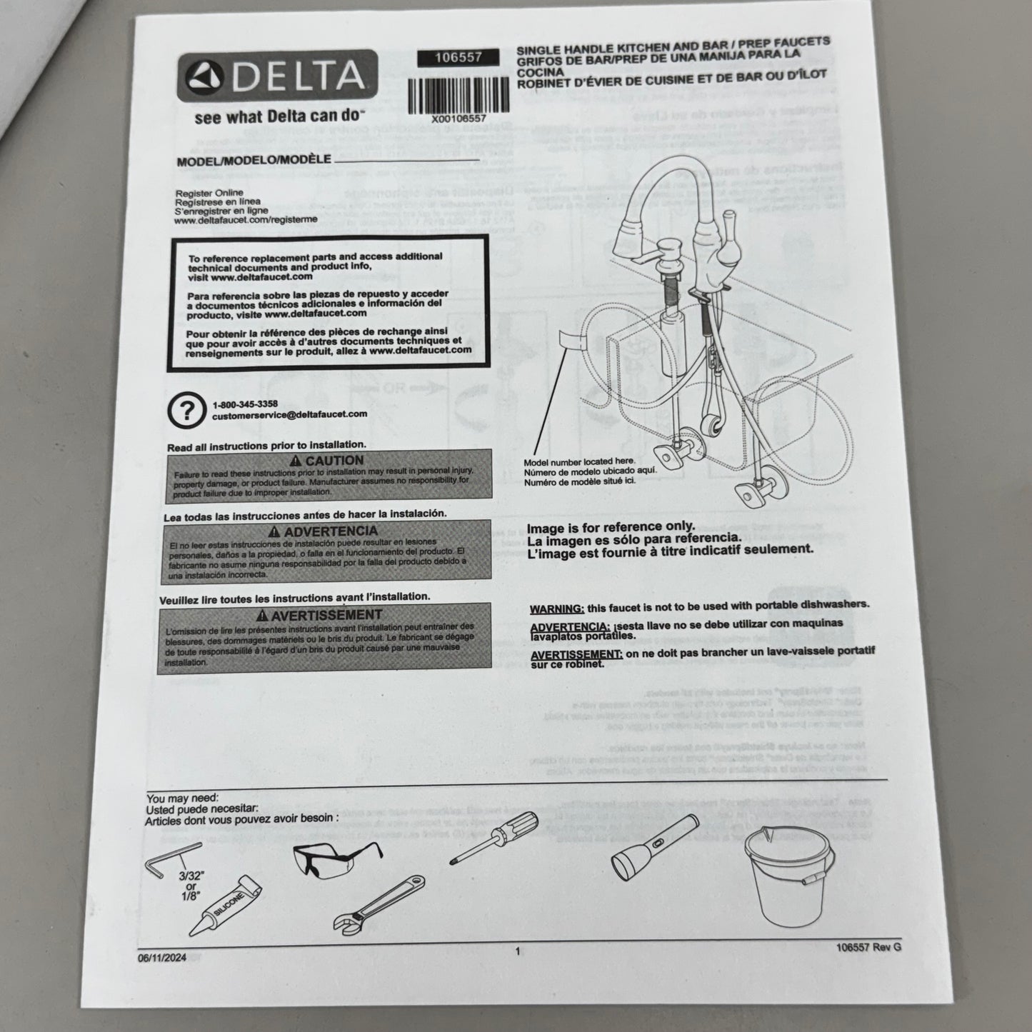 DELTA Pull-Down Kitchen Faucet Upgrade 1L Spot Shield Stainless 19888Z-SP-DST