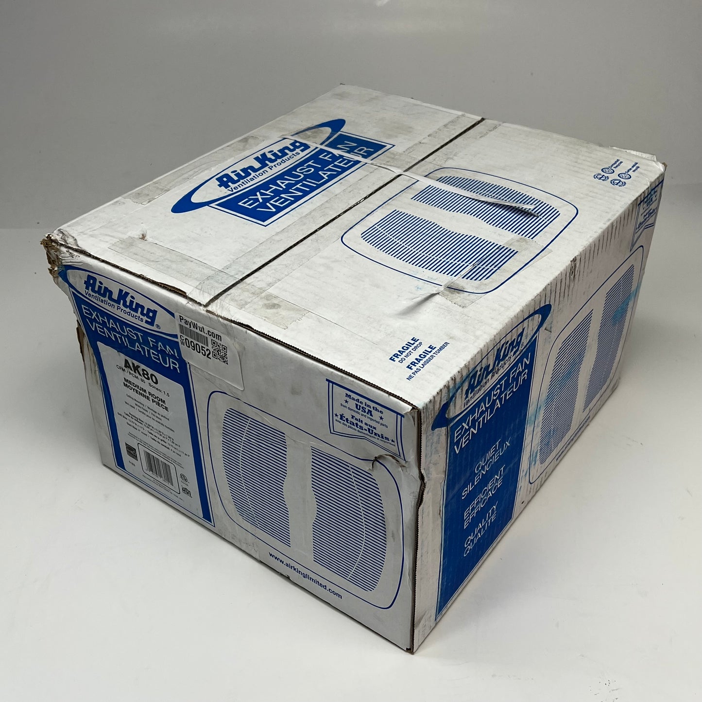 AIR KING 1 Scone Ceiling Mounted Energy Star Rated Exhaust Fan 80CFM White AK80