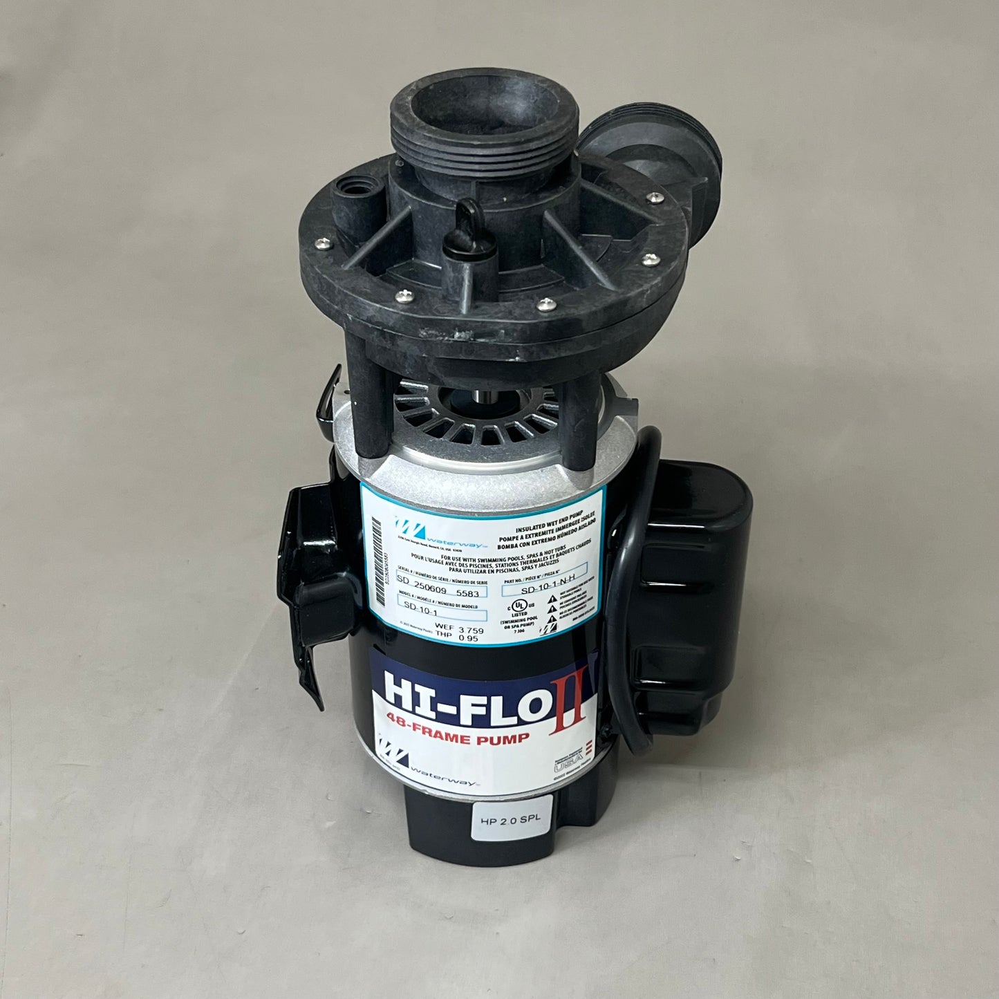 WATERWAY Single SPE Hi-Flo Above Ground Pool Pump  115Volts, .95THP SD-10-1-N