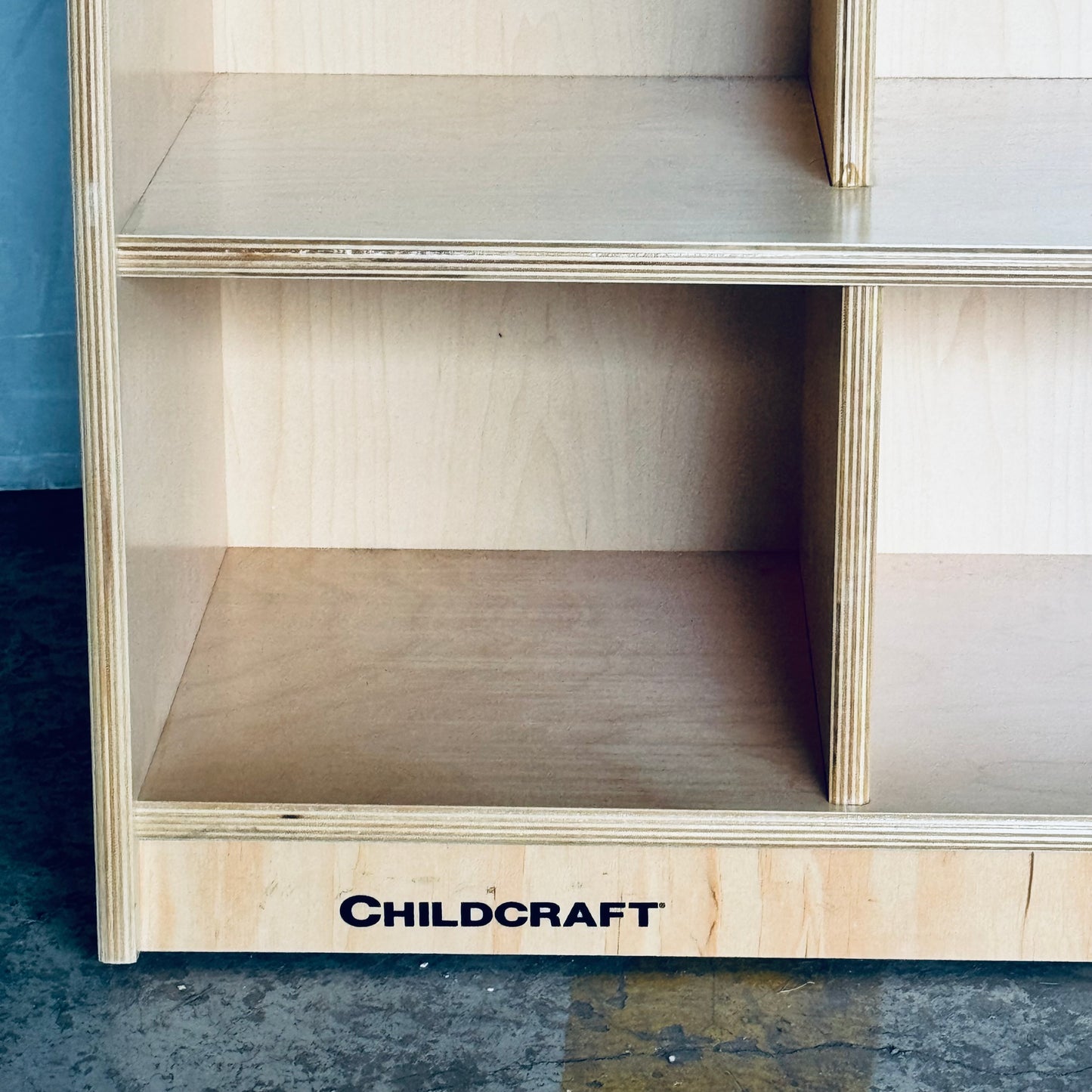 ZA@ CHILDCRAFT 5-Section Coat Locker with Bench Sz 53.5”Lx48”Hx10”W, Wood Color (AS-IS, A Little Damage)