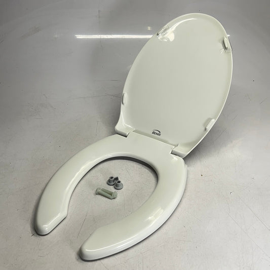BEMIS Heavy Duty Toilet Seat Elongated  5.5" Bolt Spread 18.5" L White 2P891