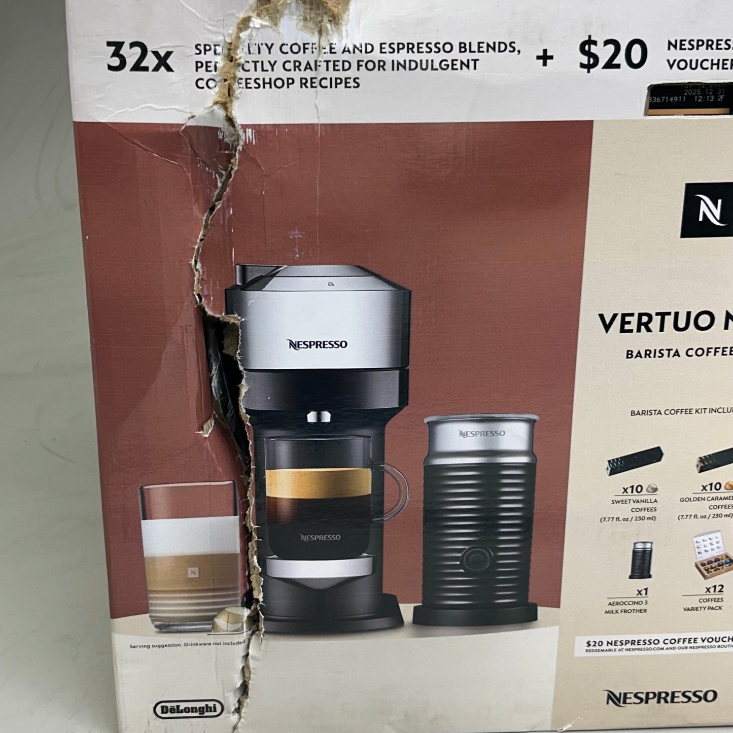 NESPRESSO Vertuo Next Coffee and Espresso Machine Sz 13" L x 12" H 1835898