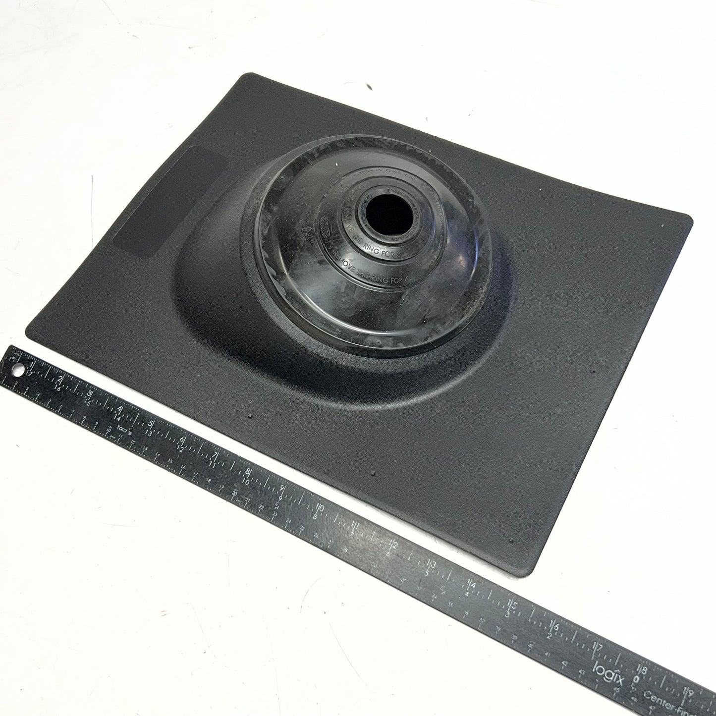 VANBOXEL (25 PACK) High Temp Roof Pipe Flashing with Plastic Base 15"L x 12"W Black