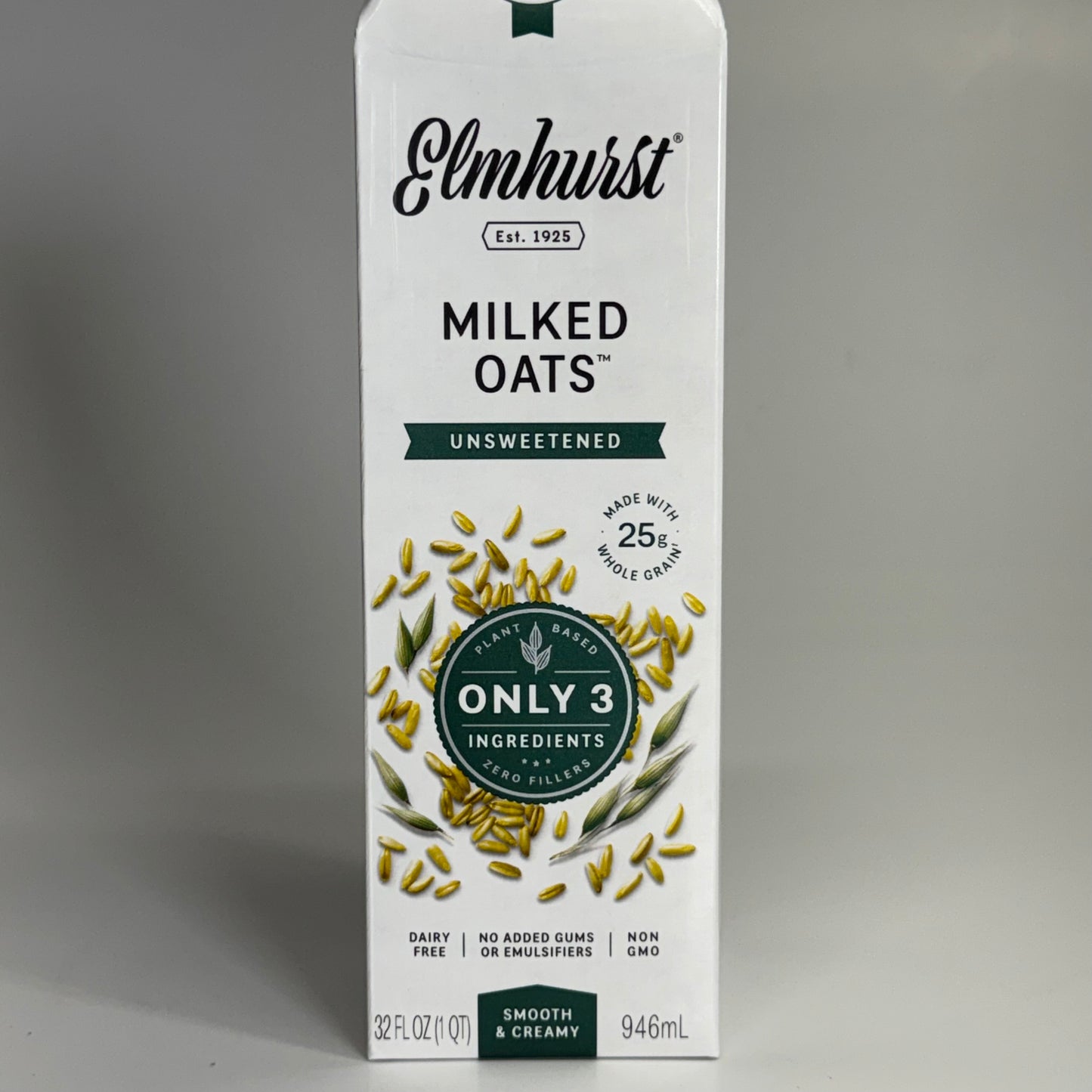 ELMHURST (6 PACK) Milked Oats Unsweetened 32 fl oz. BB 02/27
