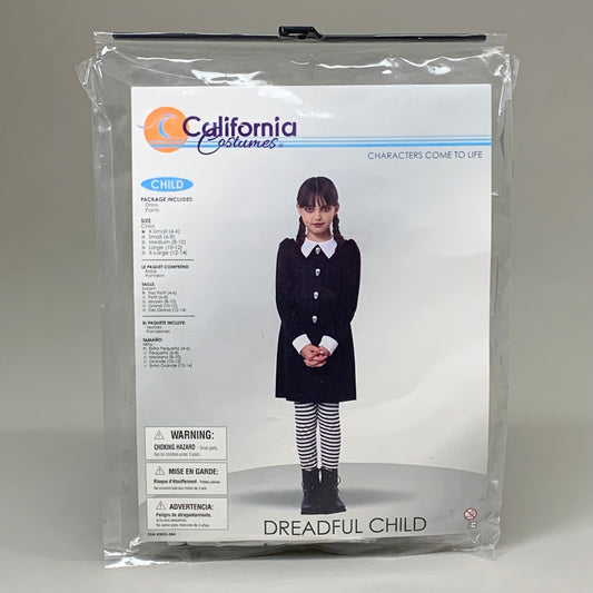 CALIFORNIA COSTUMES Tween Dreadful Child Costume Sz-XS (4-6) Black 3023-084