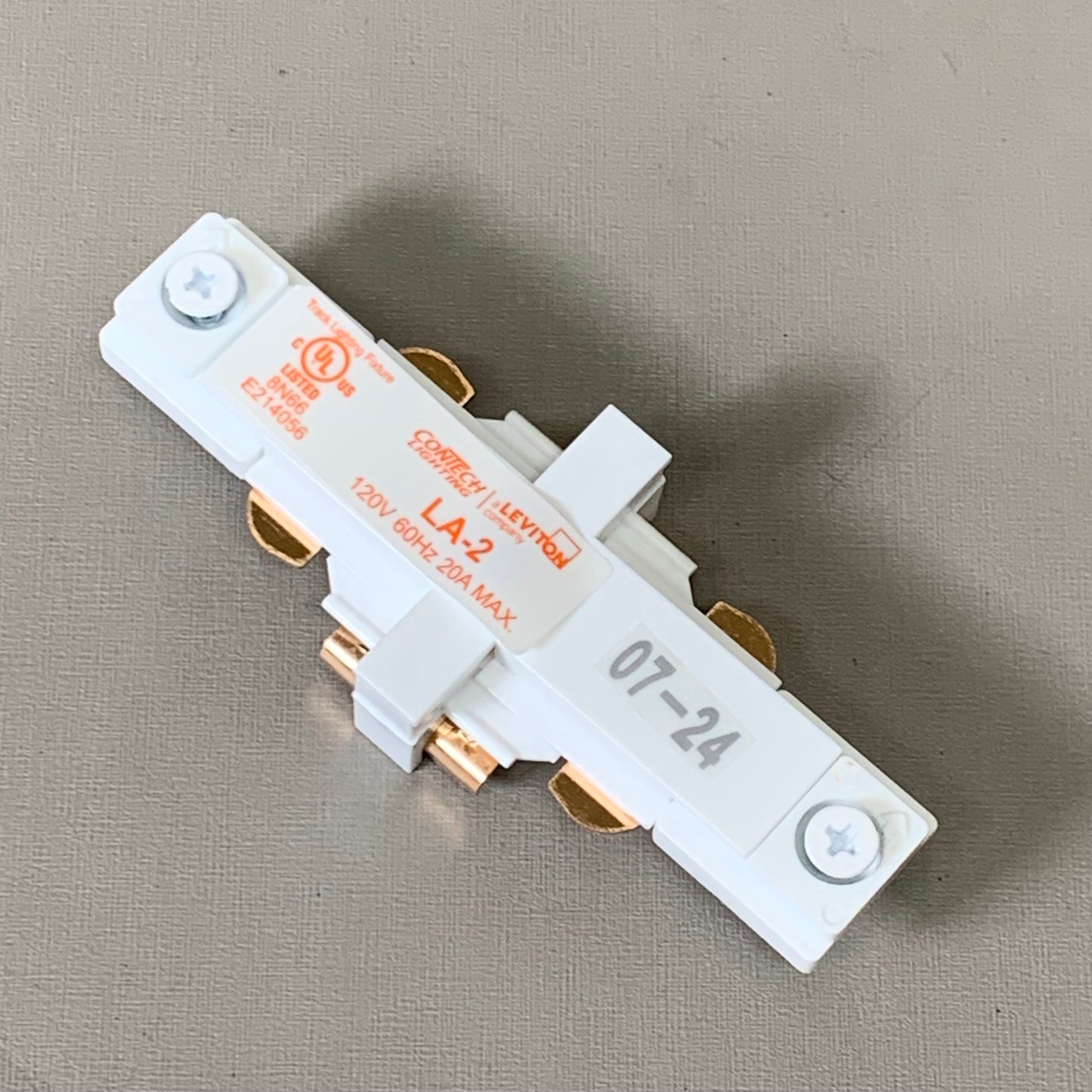 LEVITON (2 PACK) ConTech Mini Connector Conductive End to End White Finish LA-2-P