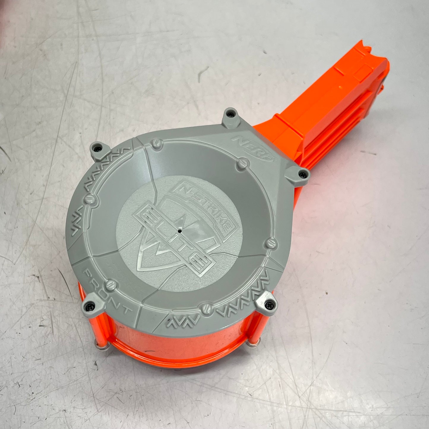 HASBRO Nerf Rampage N Strike Elite Toy Blaster 25 Dart Drum Blue/Orange 98697