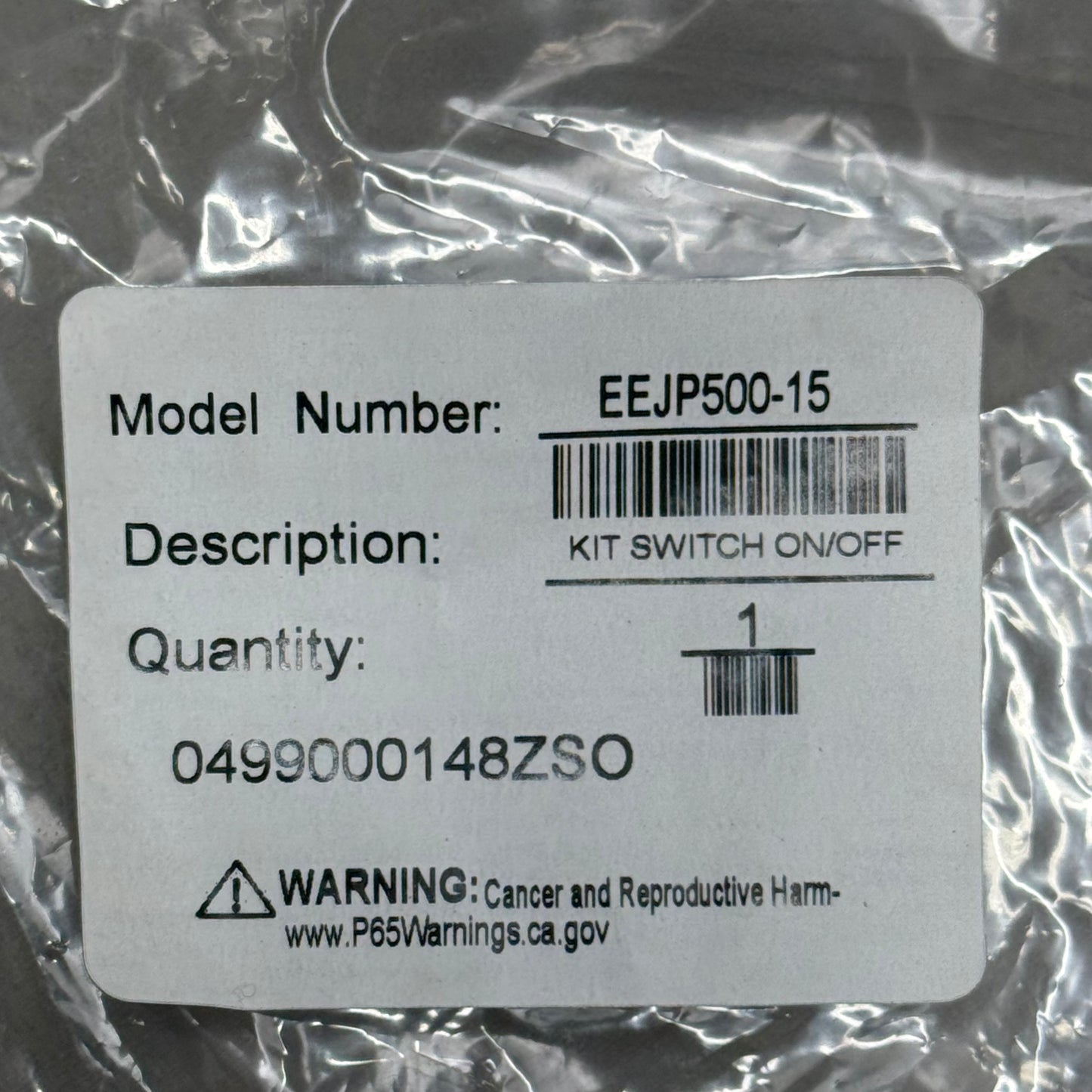 SNAP-ON Kit Switch On & Off For Jump Starter Black EEJP500-15
