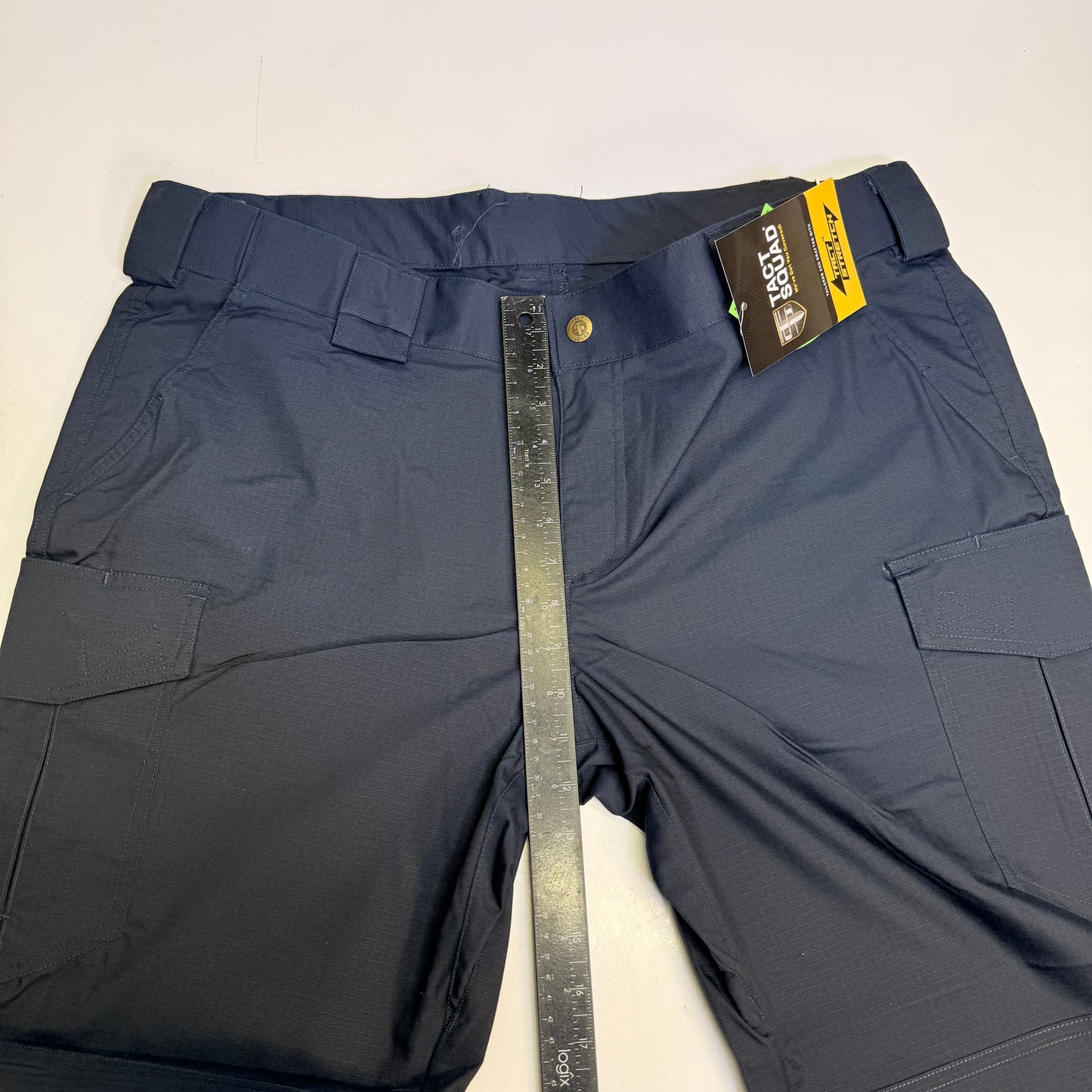 TACT SQUAD Tact Stretch Mini Ripstop Trouser Poly/Cotton Men's Sz 18 Dk Navy T7511