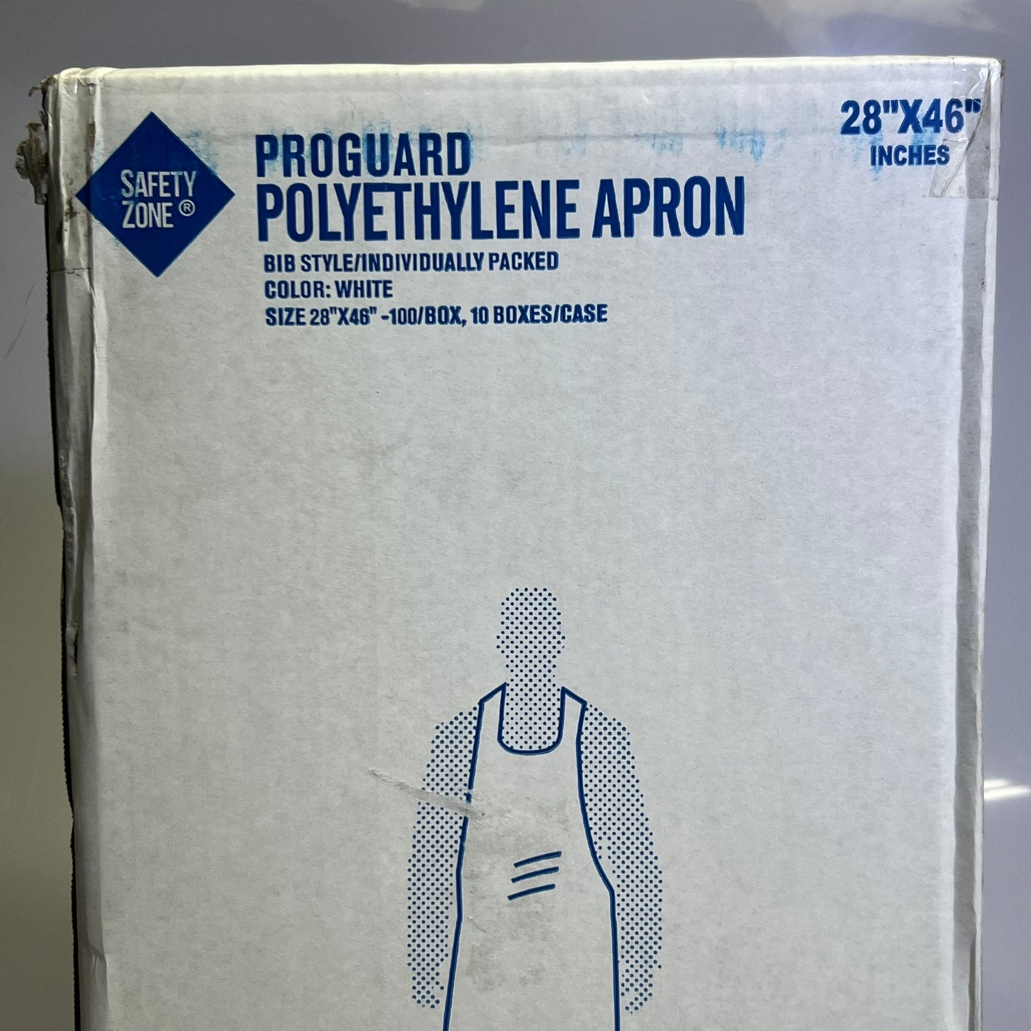 SAFETY ZONE (1000 PACK/Case) Proguard Polyethylene Apron Sz 28" x 46" MDP-46W-I