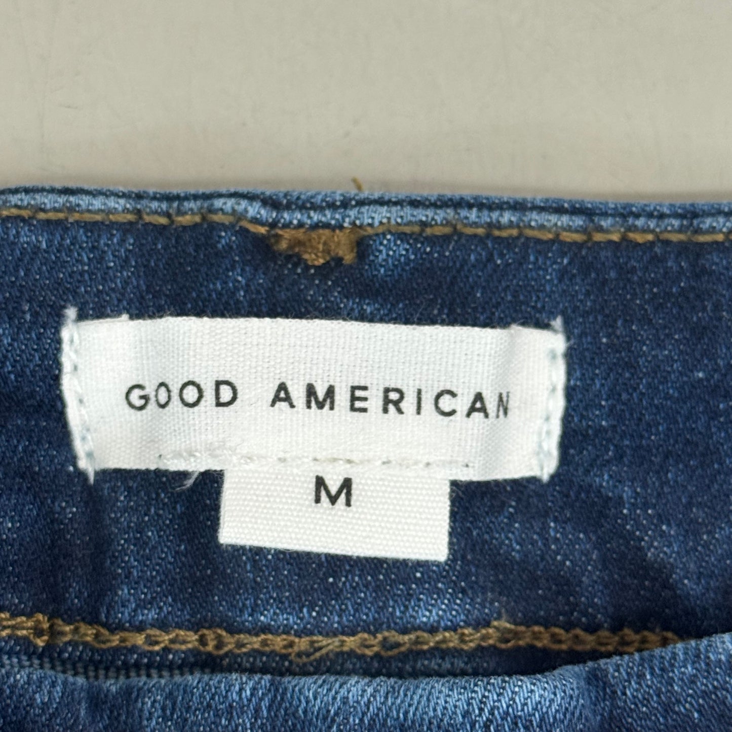 GOOD AMERICAN Power Stretch Pull On Flare Jeans Women's Sz 2/M Indigo491 GLF478TE