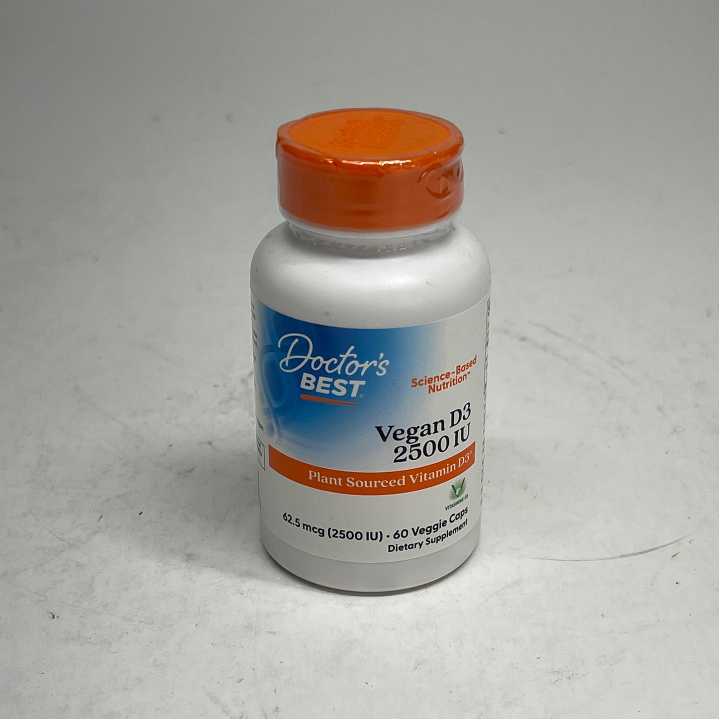 DOCTORS BEST  (2 PACK) Vegan D3 2500 Iu Vitamins Soy Free 60 Capsules Per Bottle