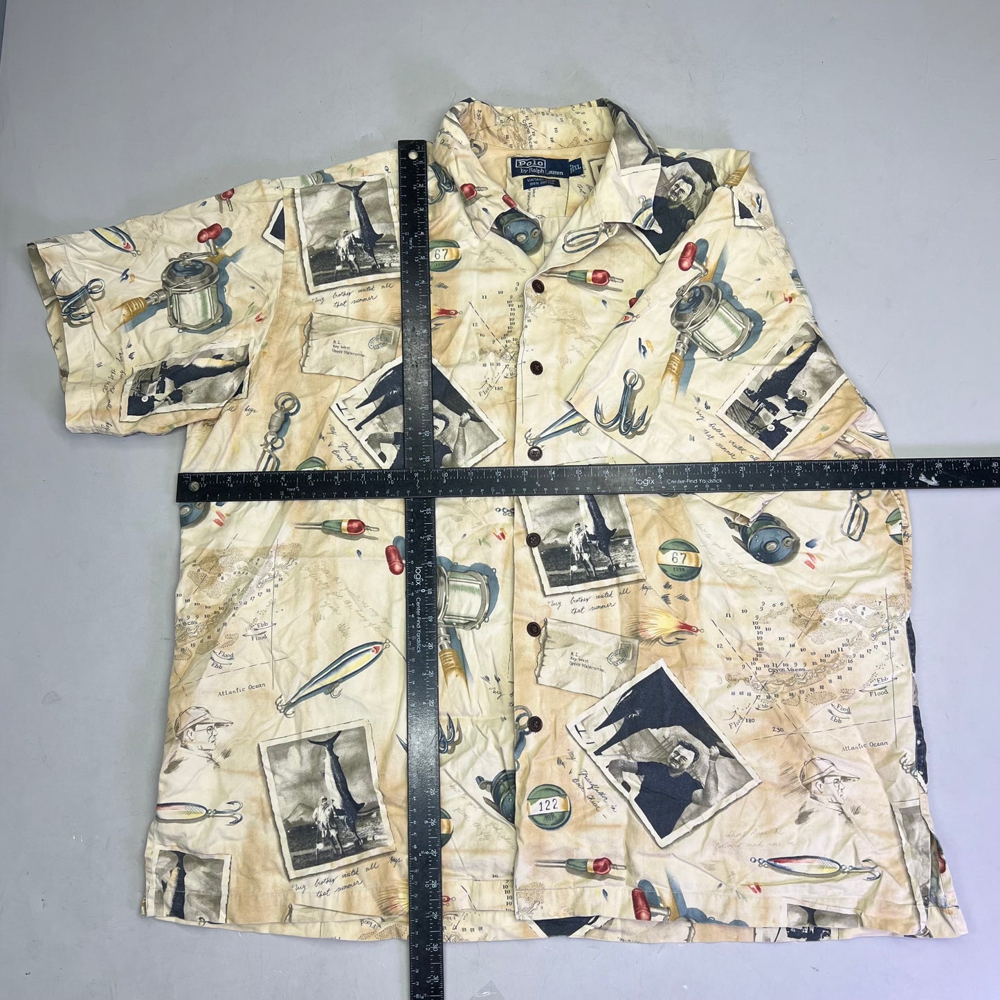 POLO BY RALPH LAURN Vintage Camp 100% Cotton Men's Sz XL Tan