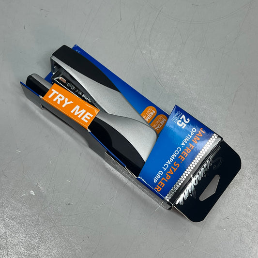 SWINGLINE Optima Compact Grip Stapler Jam Free 25-Sheet Capacity Silver 87816