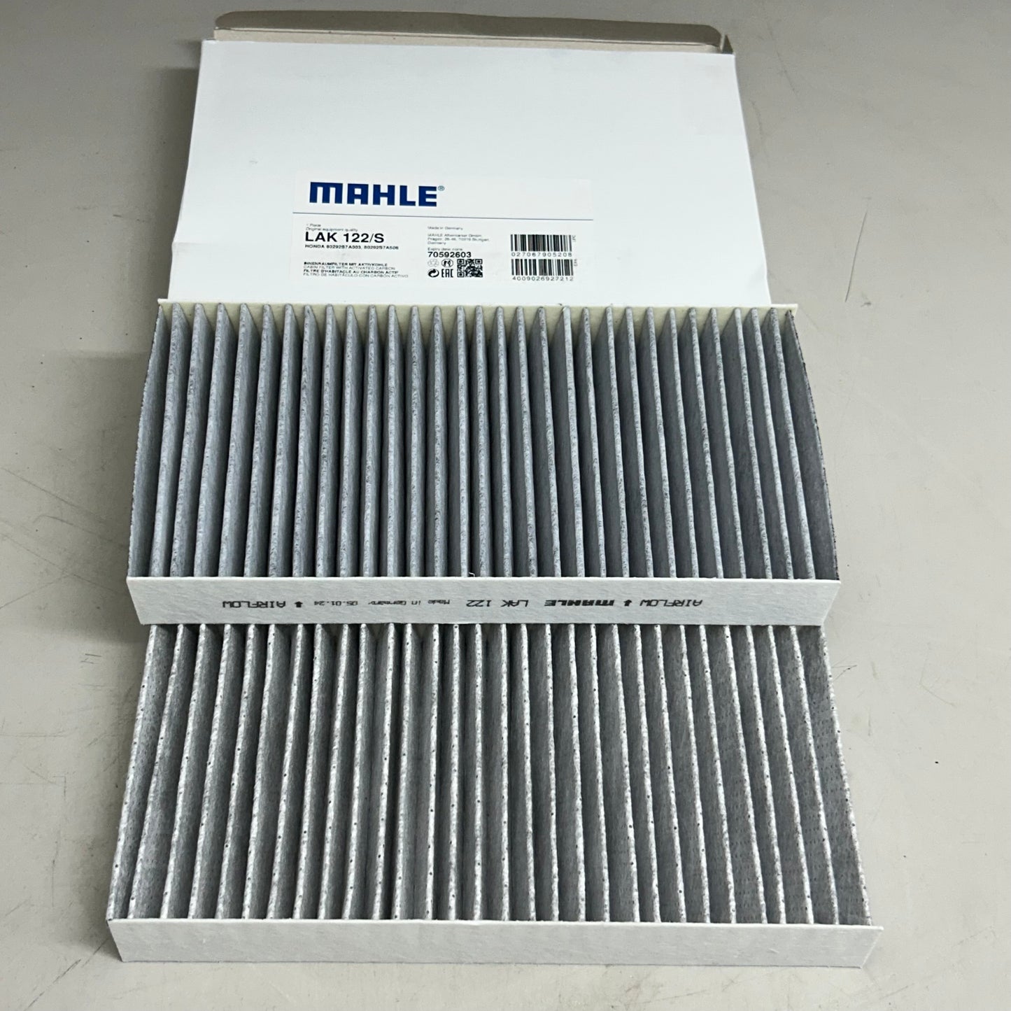MAHLE Cabin Air Filter Replacement Part For Acura & Honda LAK 122/S