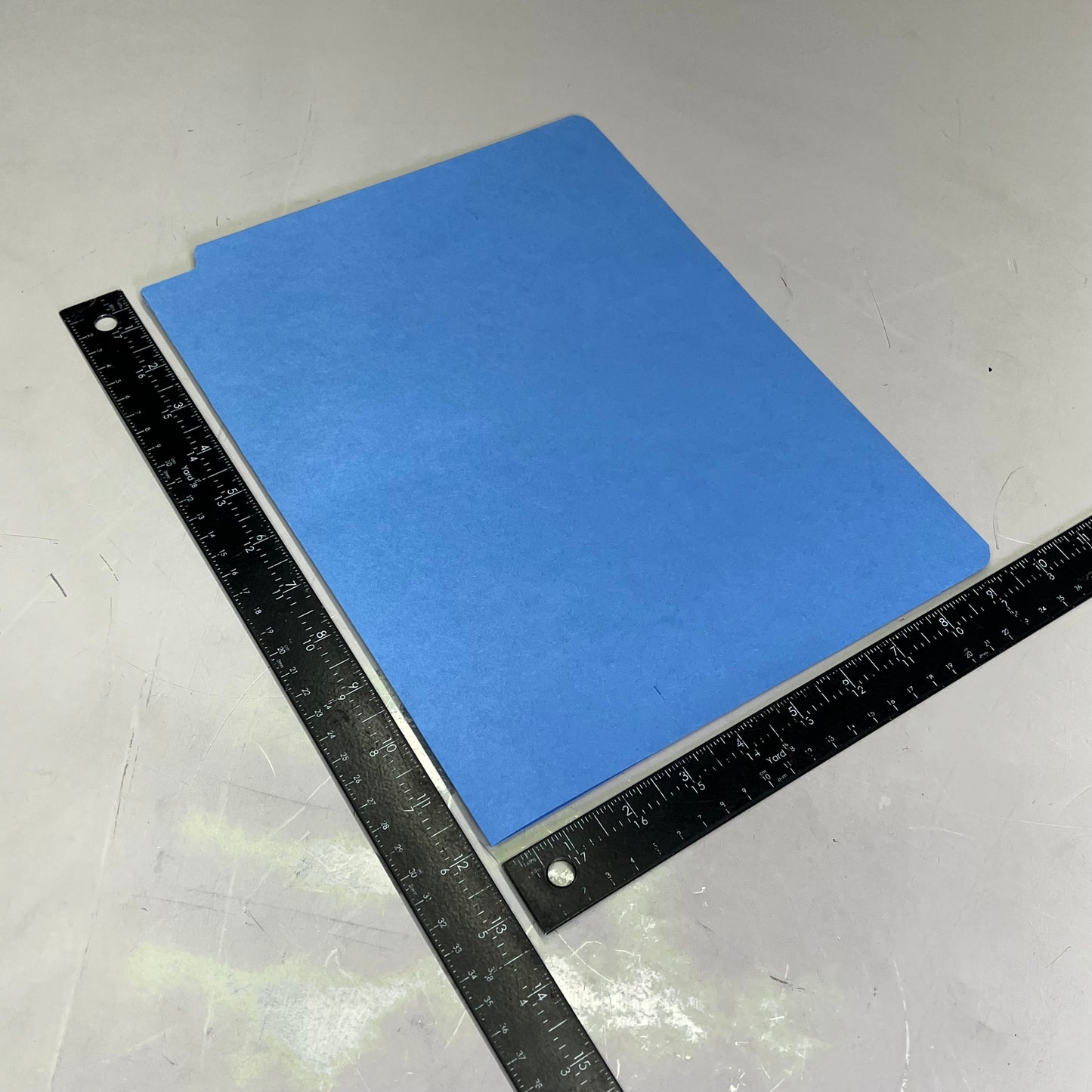 SMEAD (50 PACK) End-Tab Folders W/ Fasteners Straight Cut 2-Ply Blue 25040