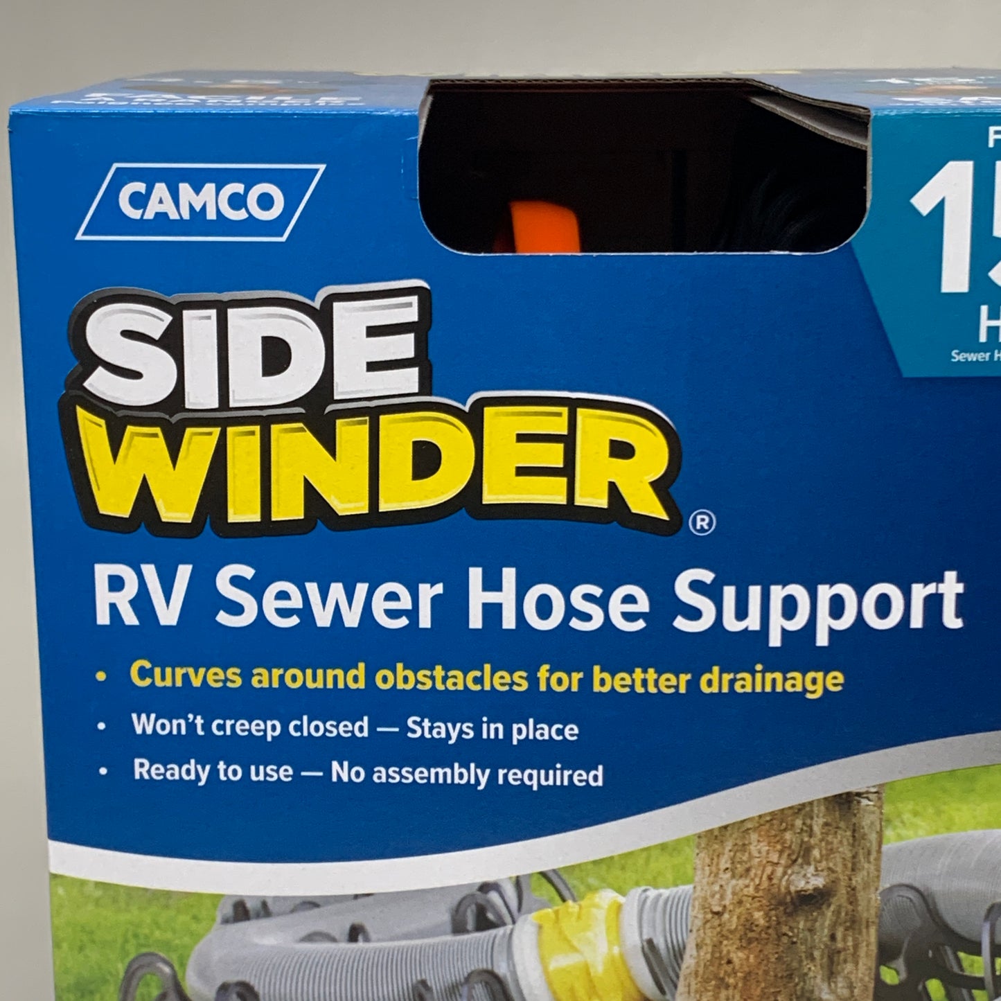 CAMCO Side Winder Plastic Sewer Hose Support Fits a 15 ft Hose 43041