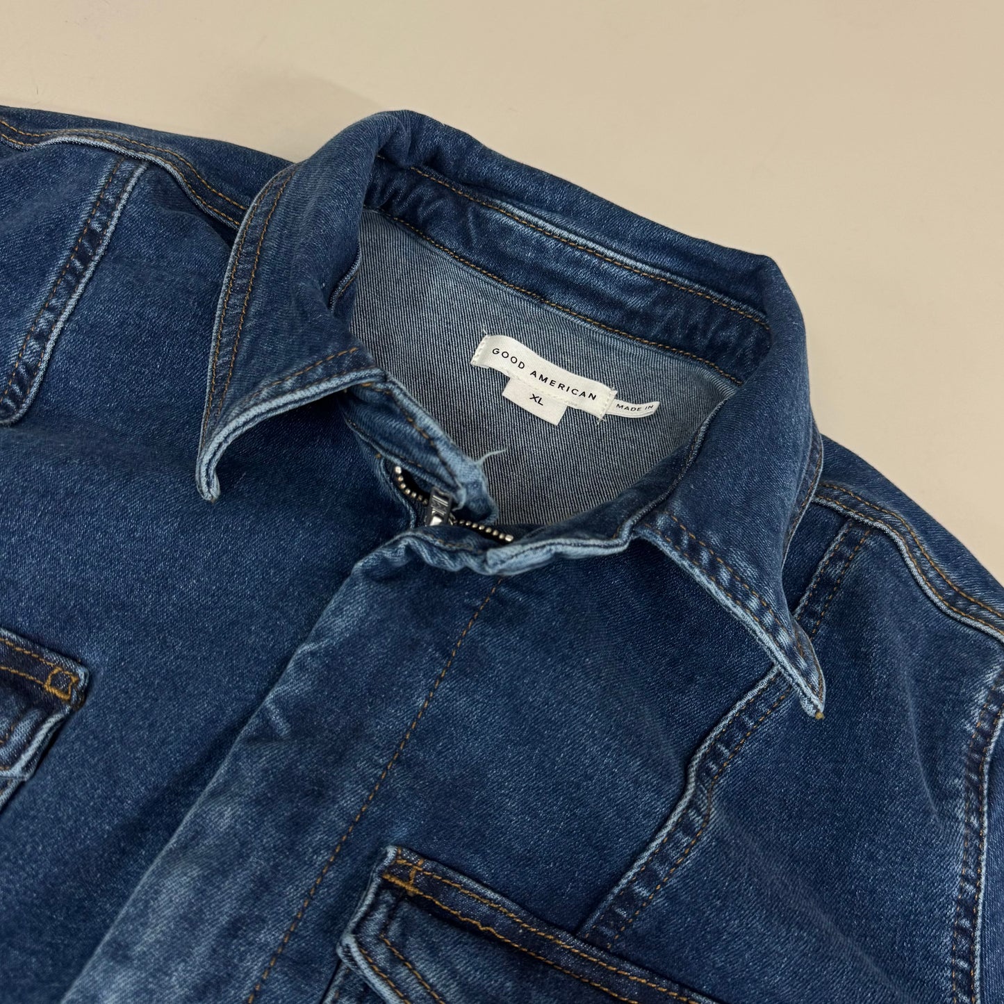 GOOD AMERICAN Fit For Success JumpSuit X-Large Indigo594 GFFS478