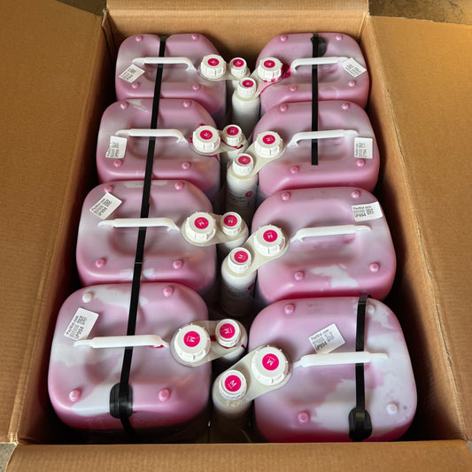 ZA@ Pallet of LANDA NANOINK (6 PACK) Magenta Ink 25 Lit 6.6 Gallon Parts A & B 55-IMFG-A021 BB 09/25 (AS-IS)