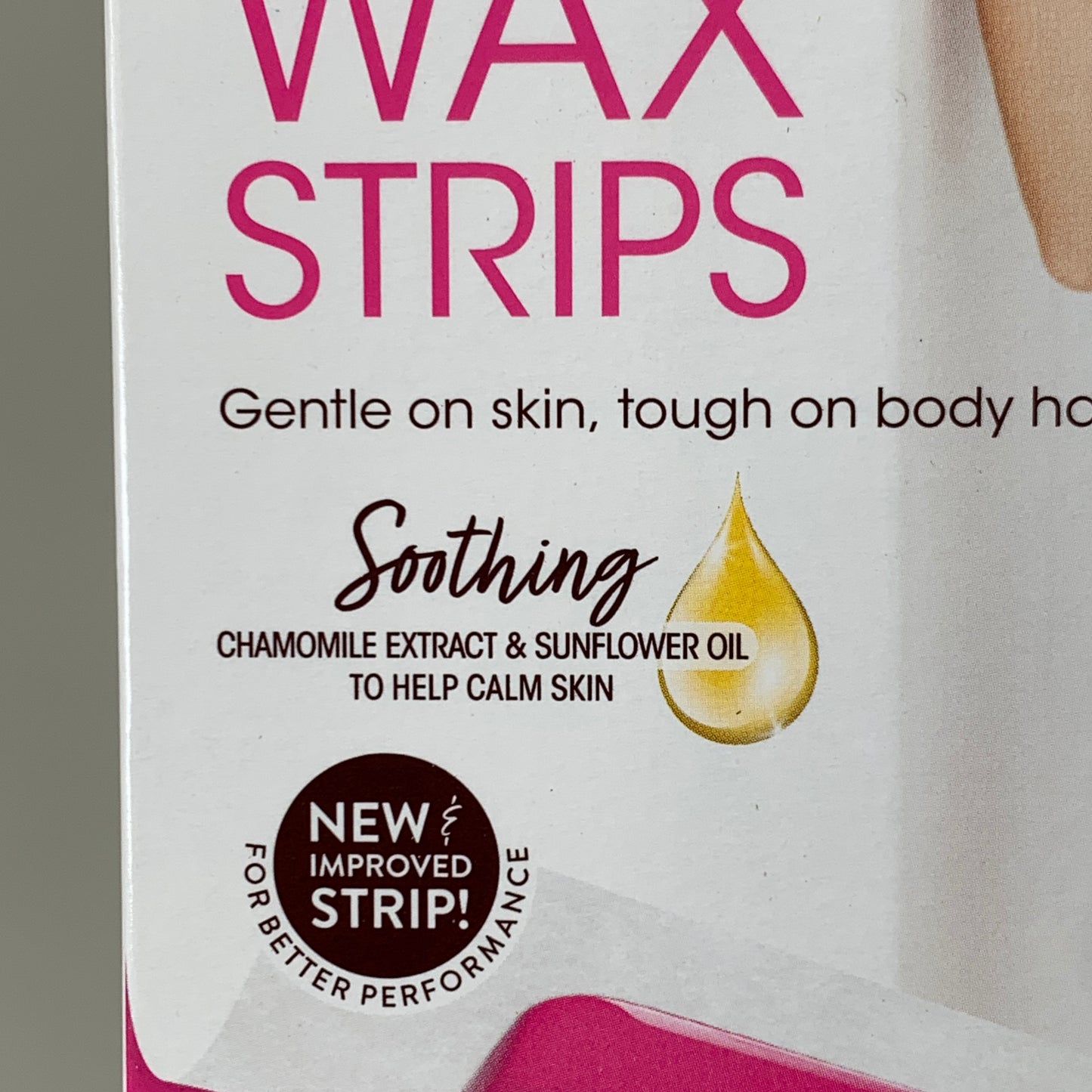 NADS 3 PK Sensitive Body Wax Strips Soothing Chamomile Extract and Sunflower Oil 4309EN06