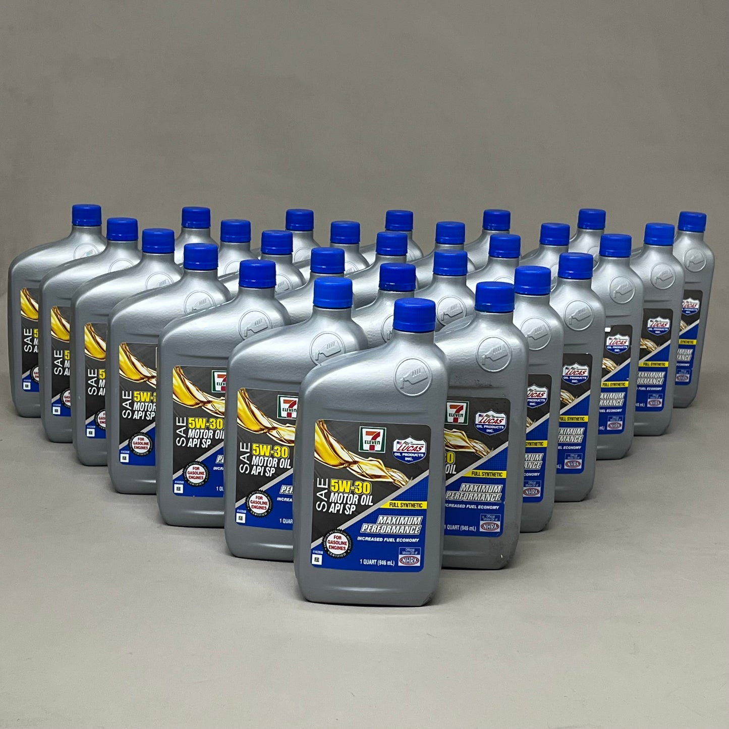 ZA@ 7 ELEVEN (28 PACK, 1 QUART EACH) SAE 5W-30 Motor Oil API SP Full Synthetic Max Performance